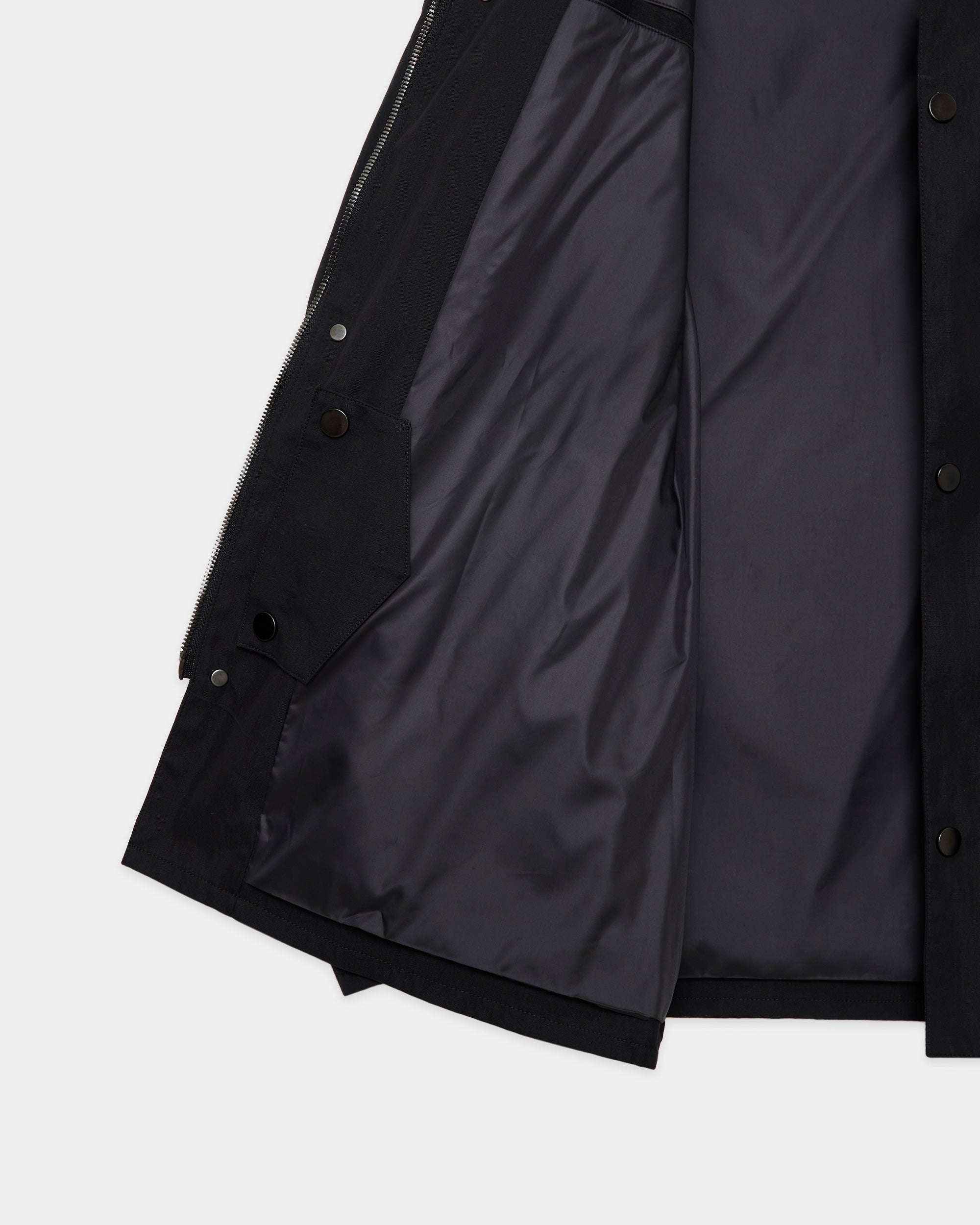 【STUDIOUS別注】 オーガニックコットン リサイクルナイロン オックスピーチ / フィールドマンジャケット, Black