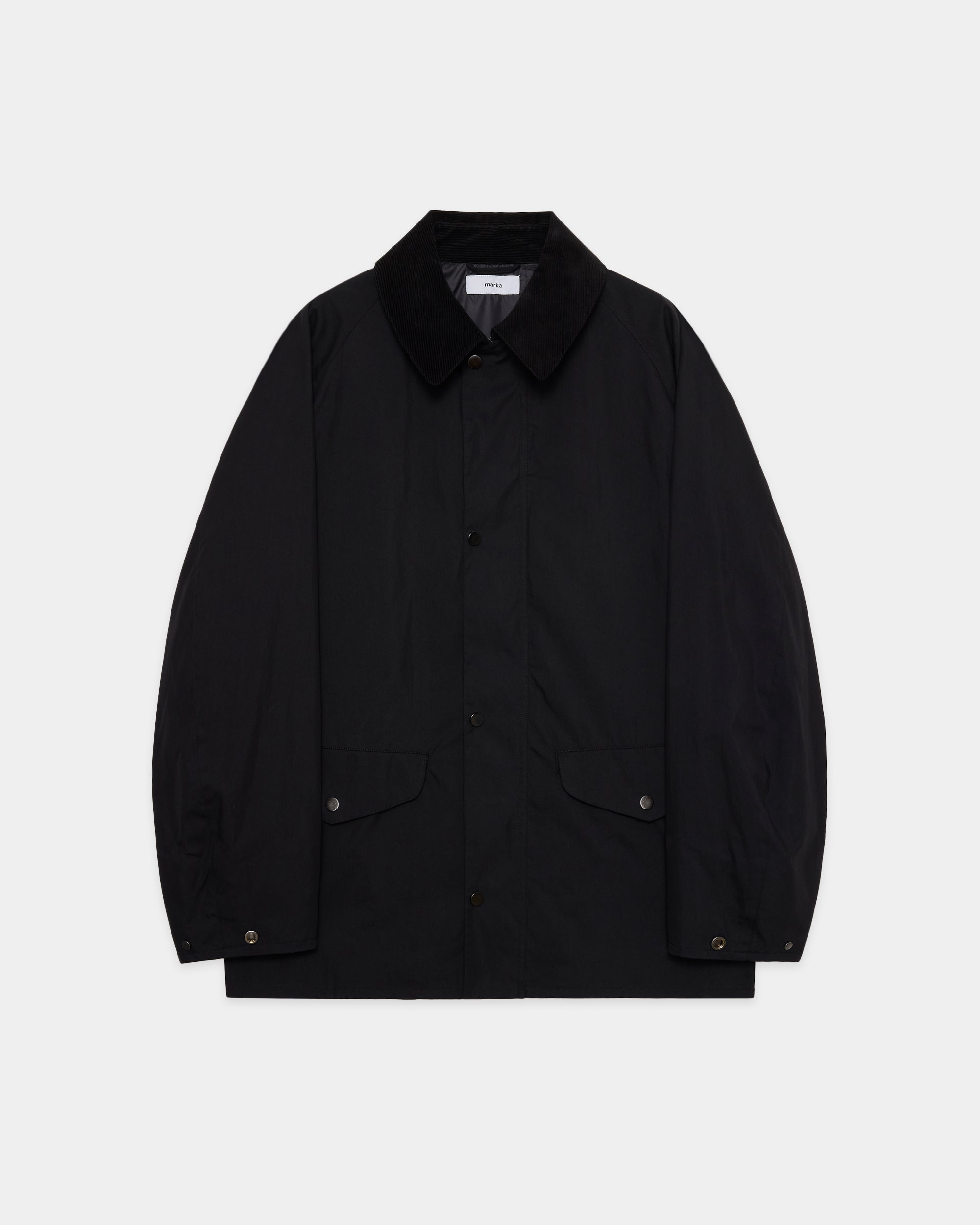 【STUDIOUS別注】 オーガニックコットン リサイクルナイロン オックスピーチ / フィールドマンジャケット, Black