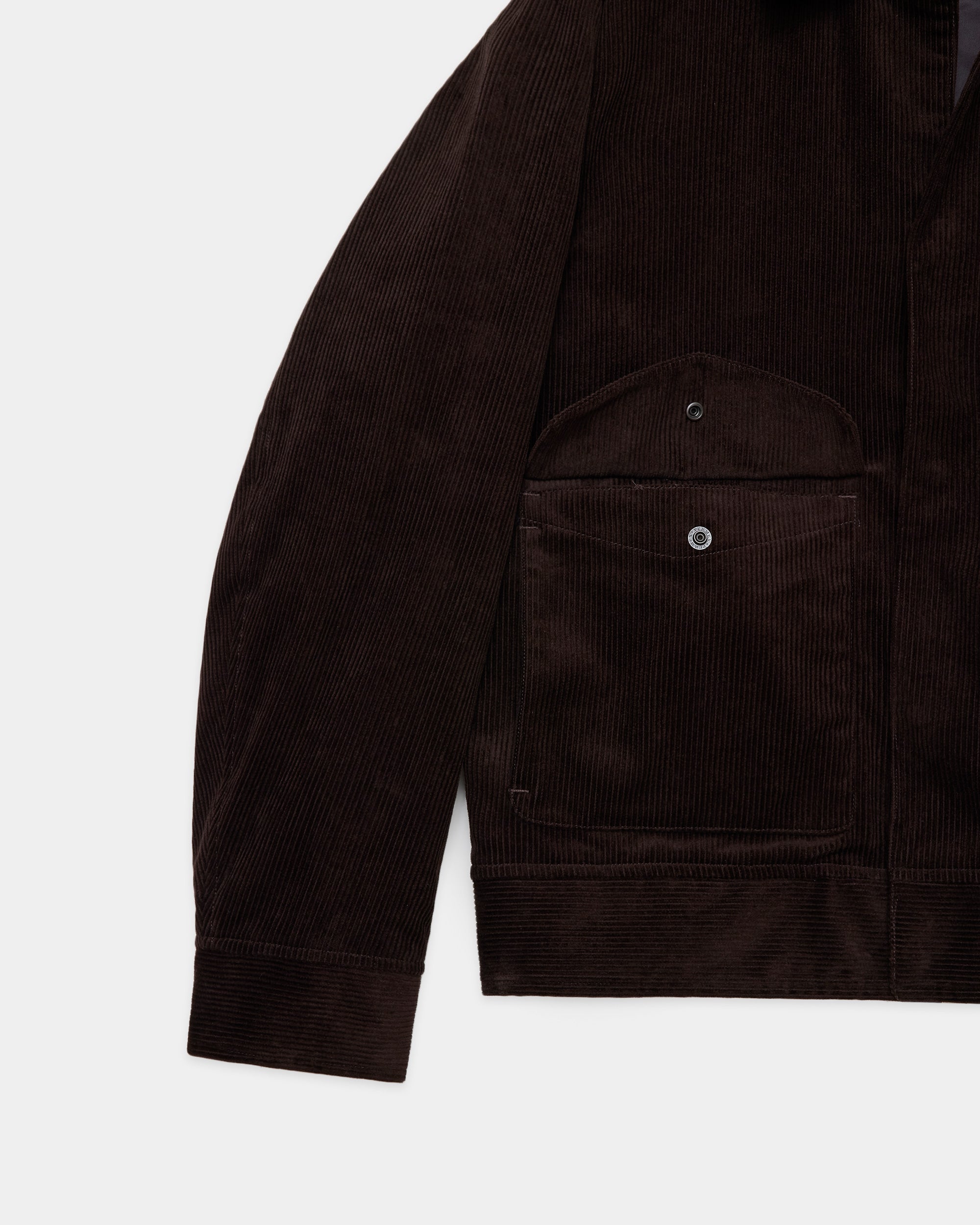 【STUDIOUS別注】 オーガニックコットン 8Wコーデュロイ /  フライトジャケット, Brown