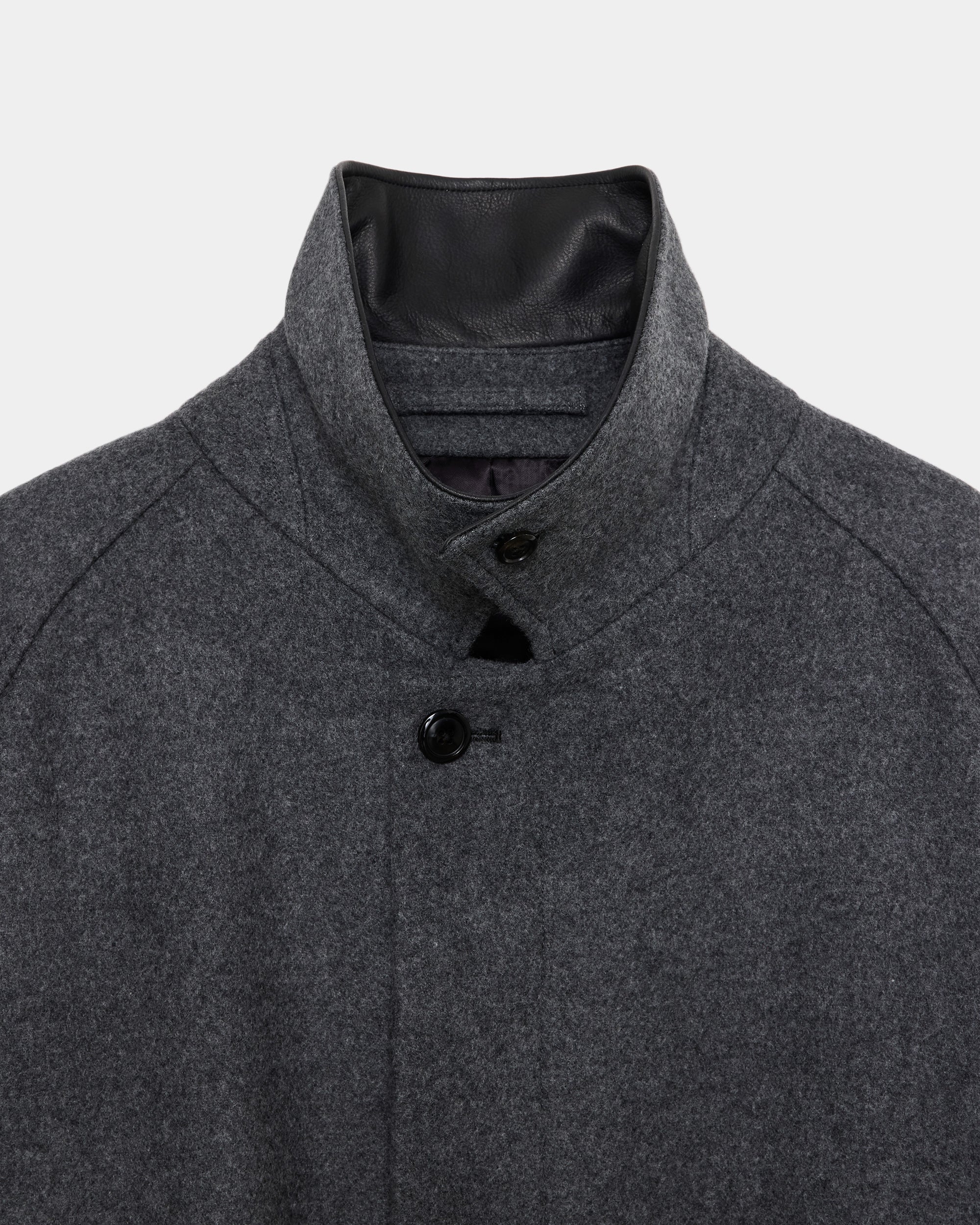 【STUDIOUS別注】 ウールメルトン / ラグランスリーブコート, Top Gray