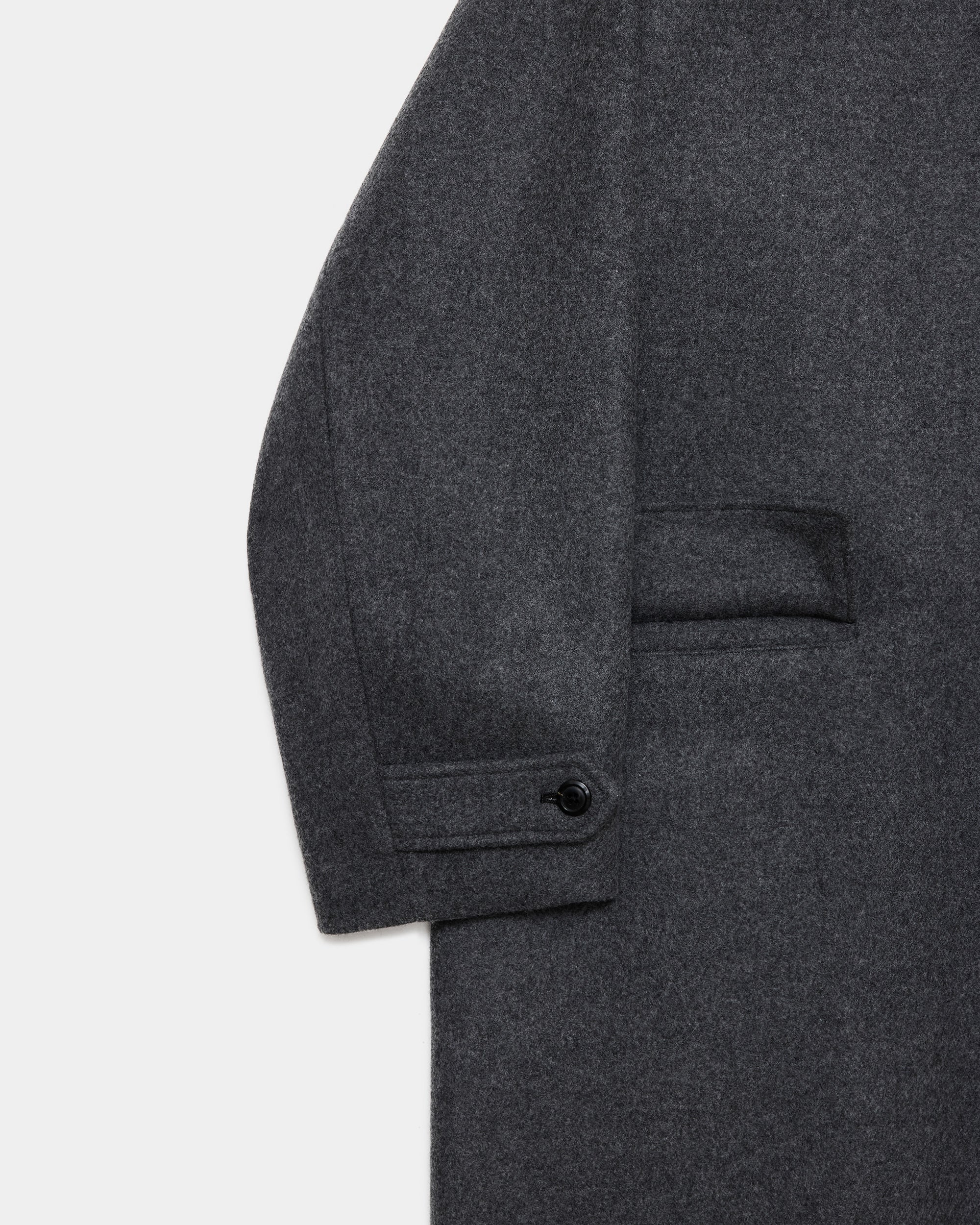 【STUDIOUS別注】 ウールメルトン / ラグランスリーブコート, Top Gray