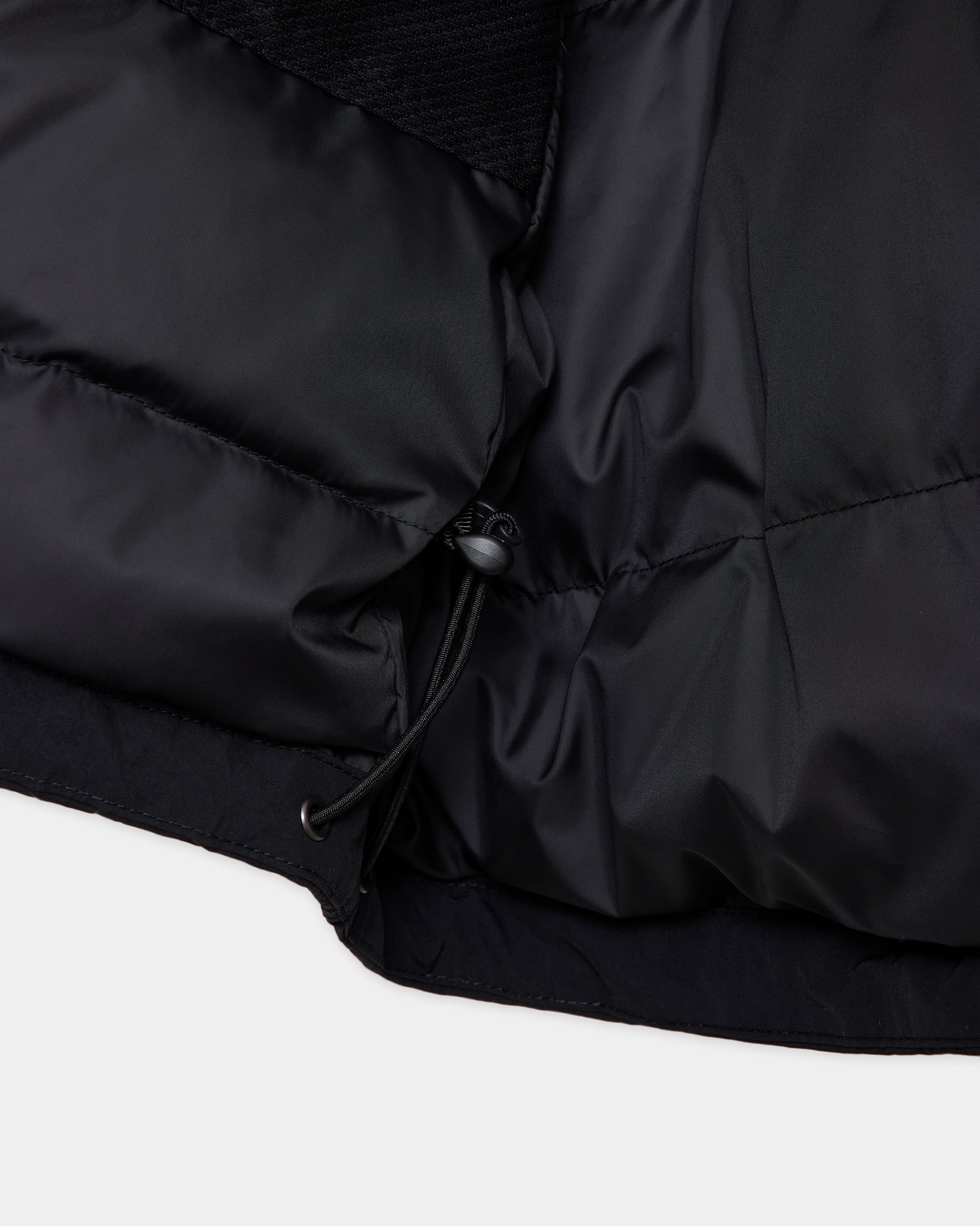 【PARKING別注】 リサイクルナイロンタッサー / パフドスノーパーカー, Black