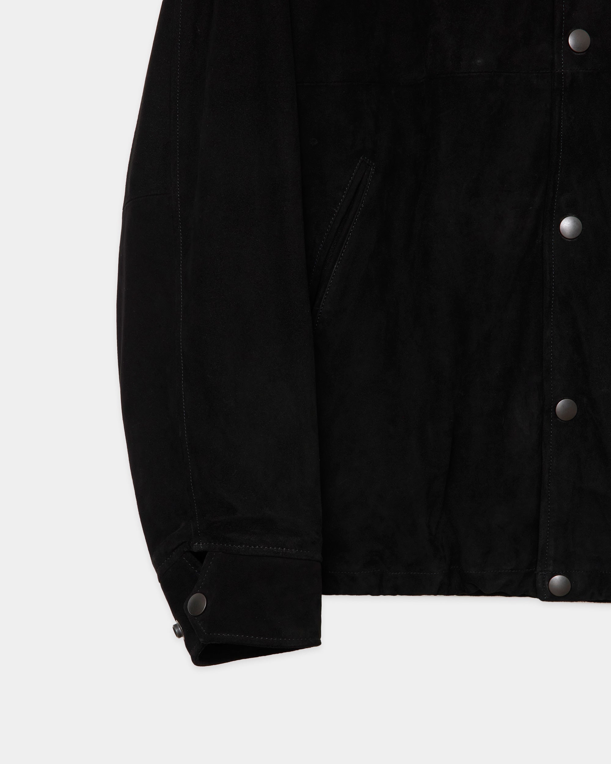ゴートスエード / スエードコーチジャケット, Black