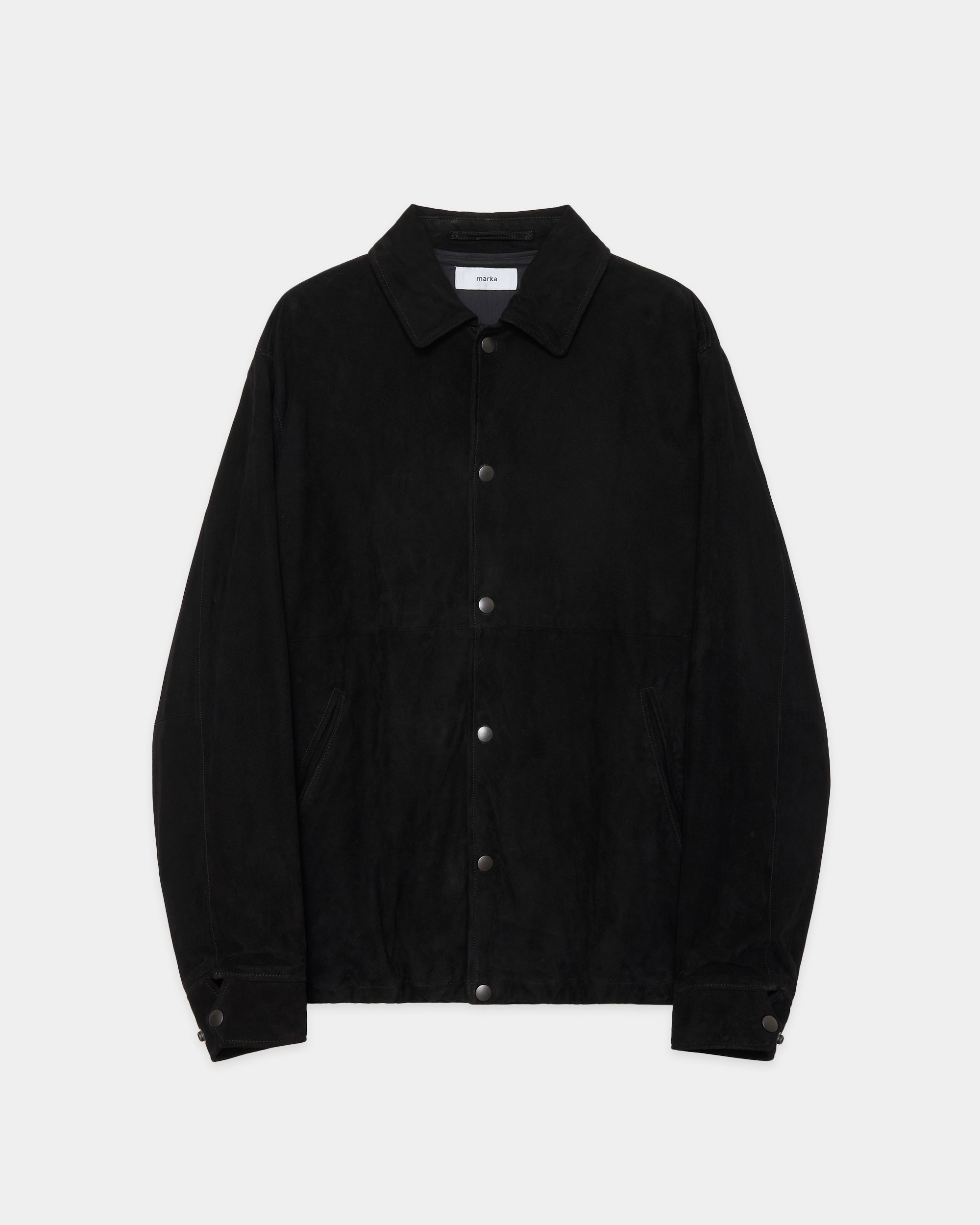 ゴートスエード / スエードコーチジャケット, Black