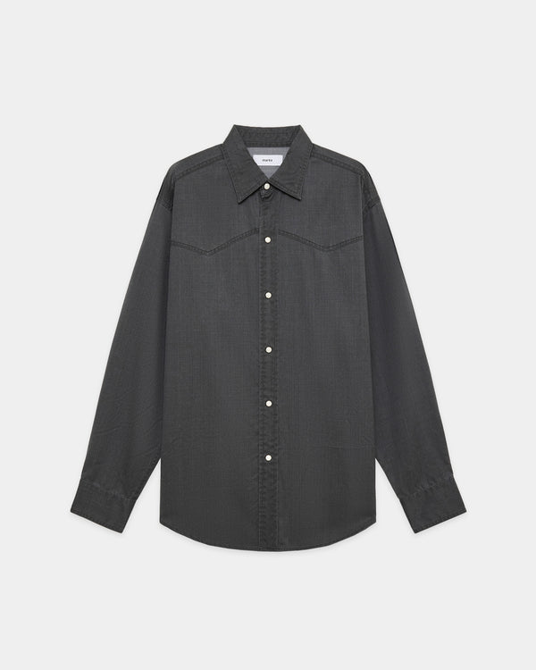 25AW MARKAWARE マーカウェア　ウールギャバジンオープンカラーシャツ Washable 2/72 Wool Gabardine Pigment Print – MARKAWARE