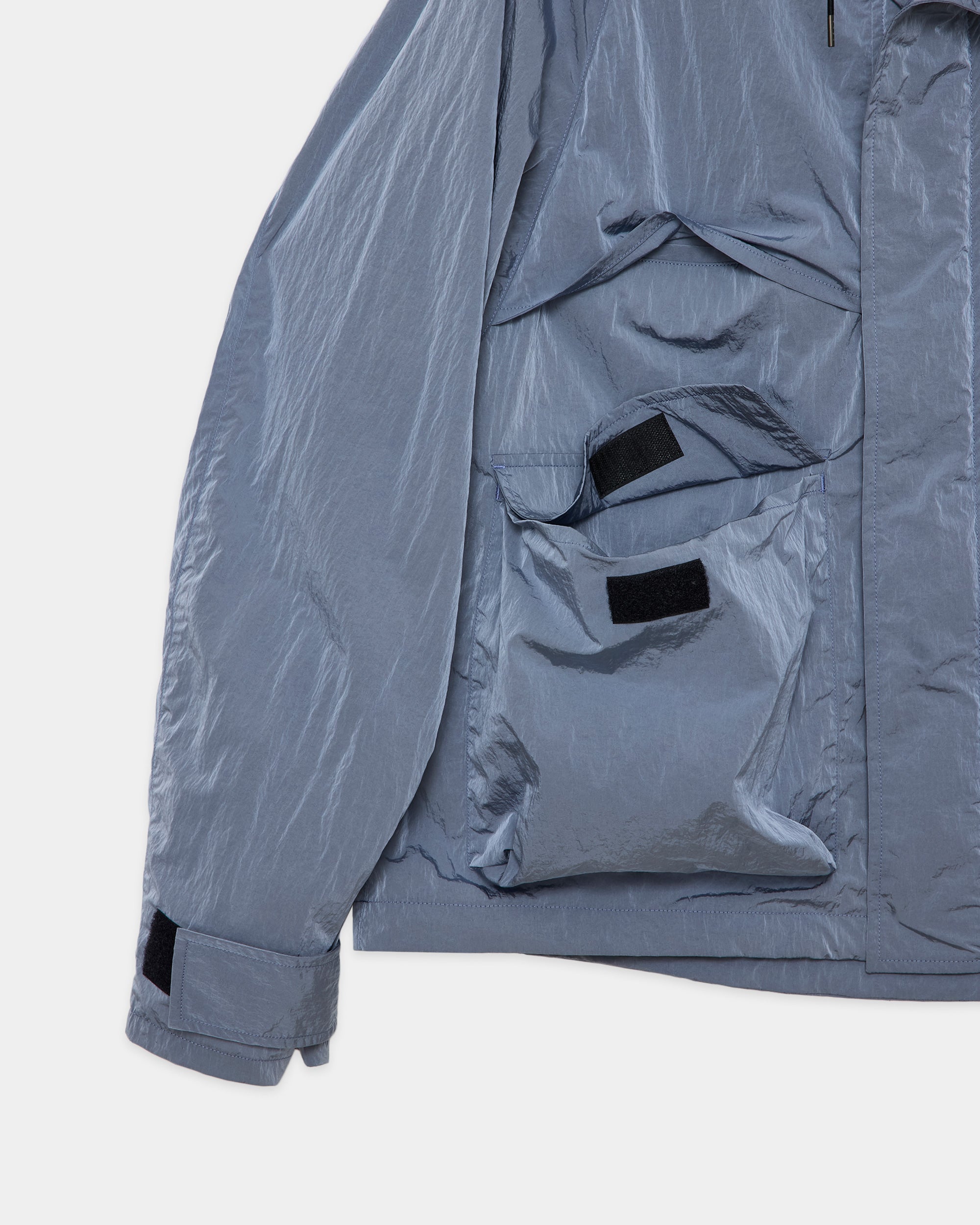 リサイクルナイロンシャンブレータフタ / フィールドパーカー, Light Blue