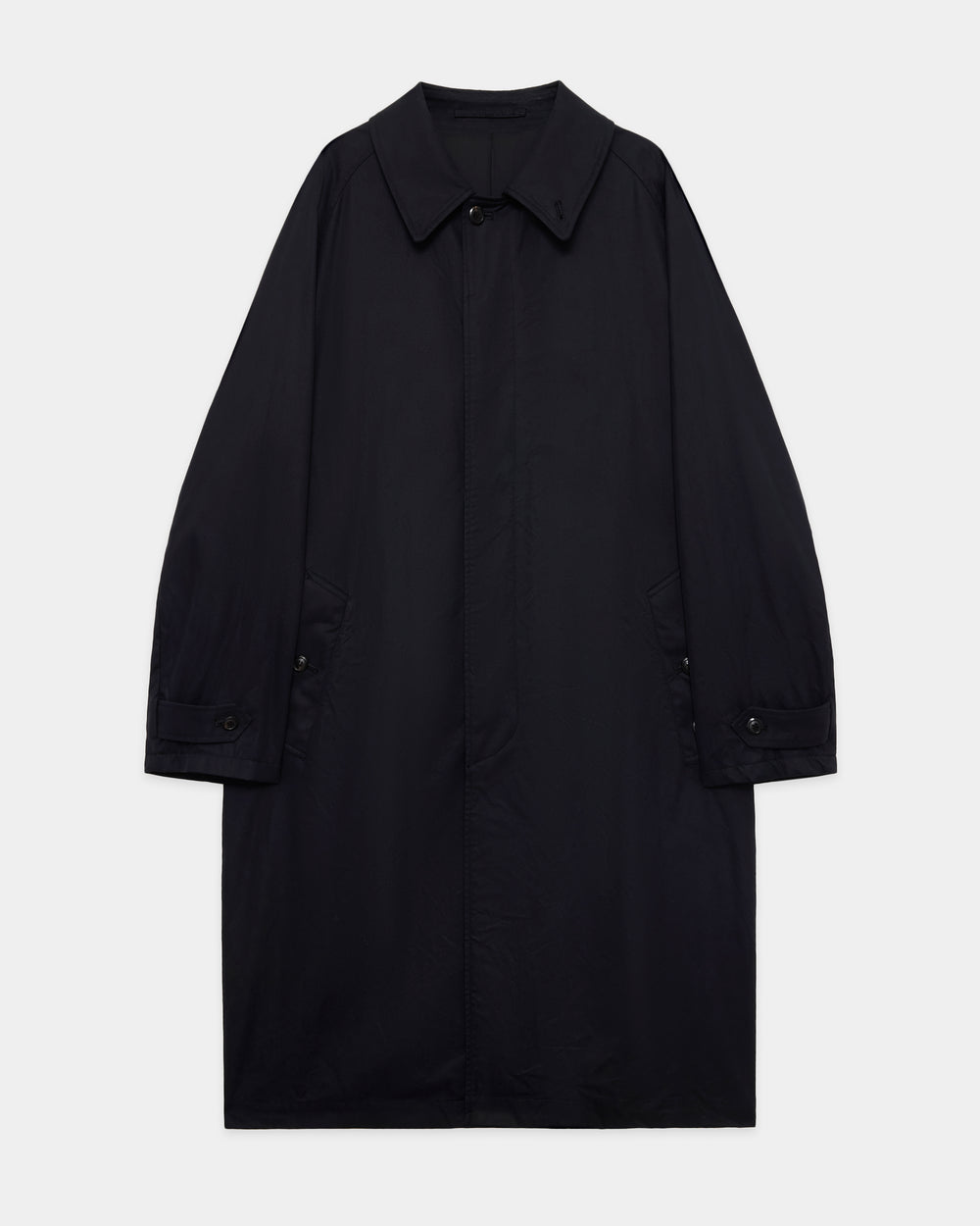 オーガニック60/2ギャバニドムバイオ  / ラグランスリーブコート, Black