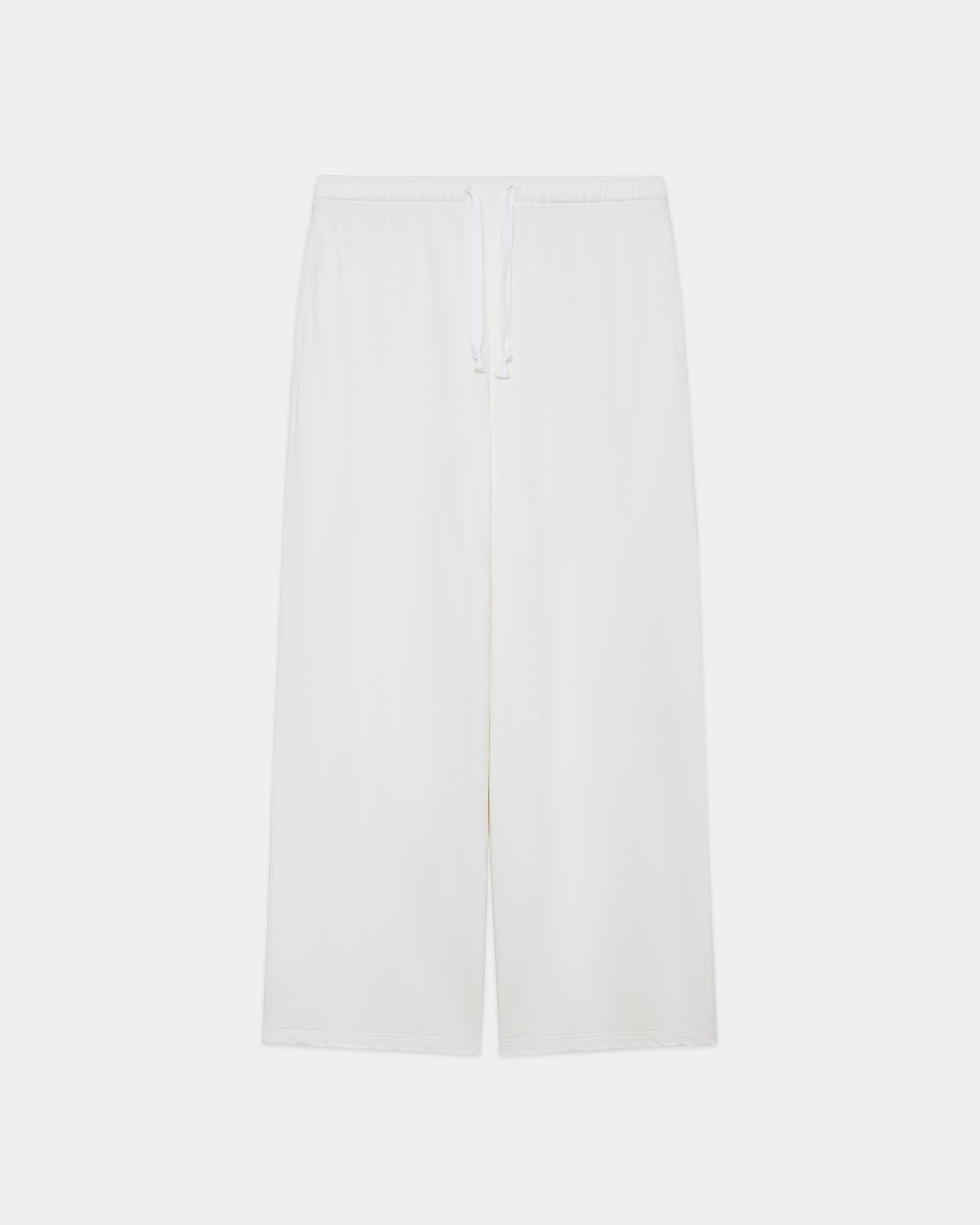 オーガニック超長綿空紡インレイ / ワイドシリンダーフィットイージーパンツ, White