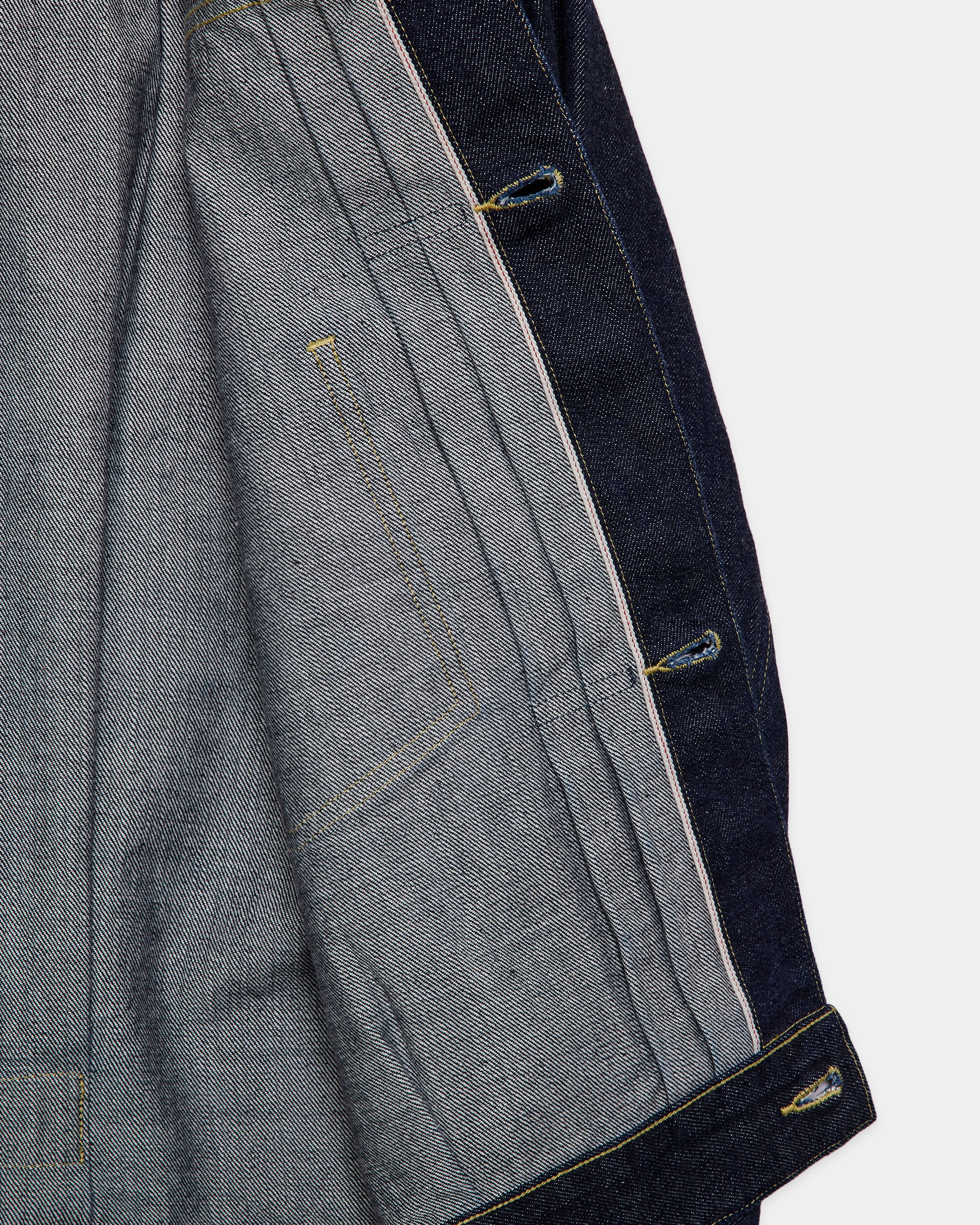 オーガニックコットン13.5ozセルビッチデニム / デニムジャケット, Indigo O.W