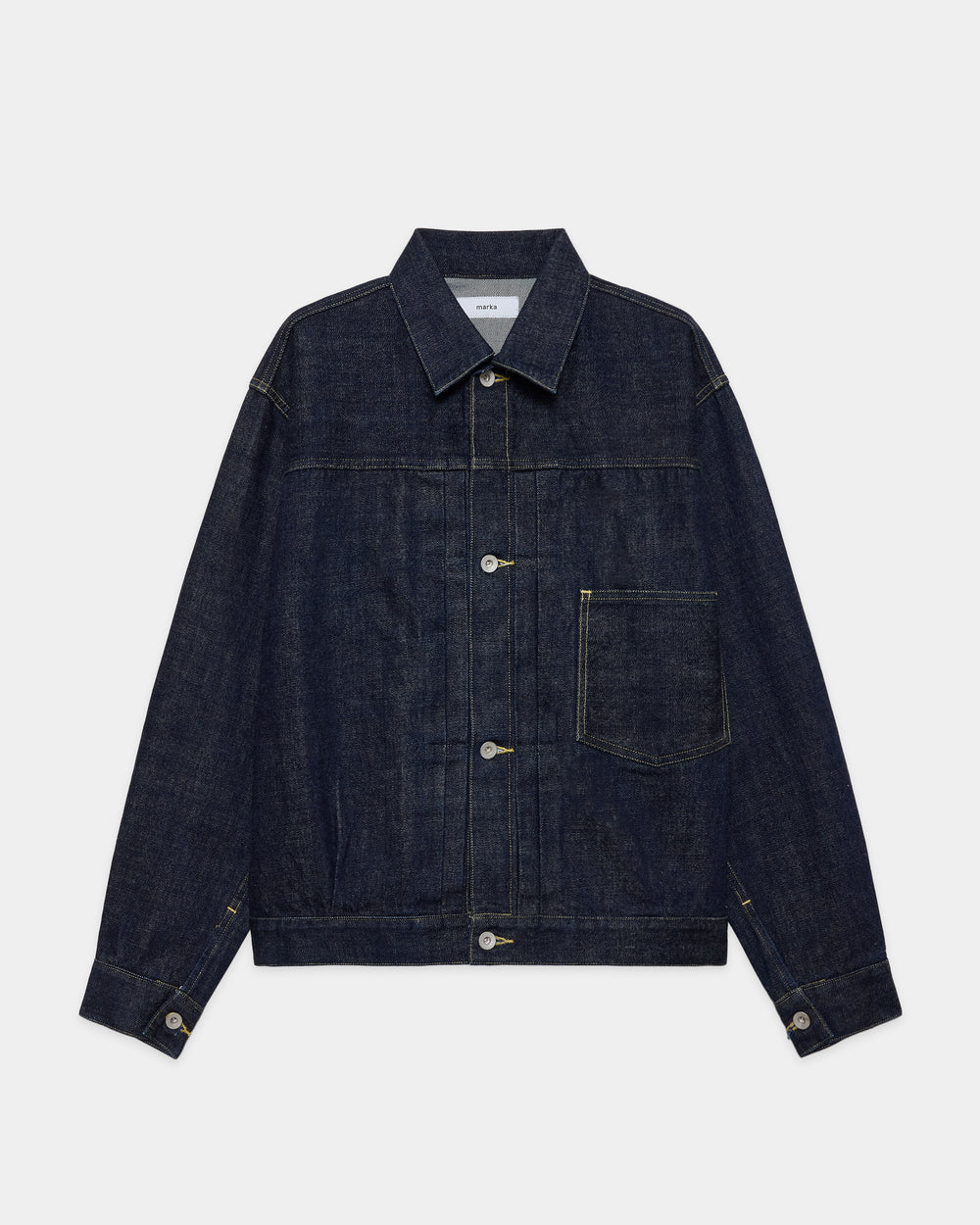オーガニックコットン13.5ozセルビッチデニム / デニムジャケット, Indigo O.W