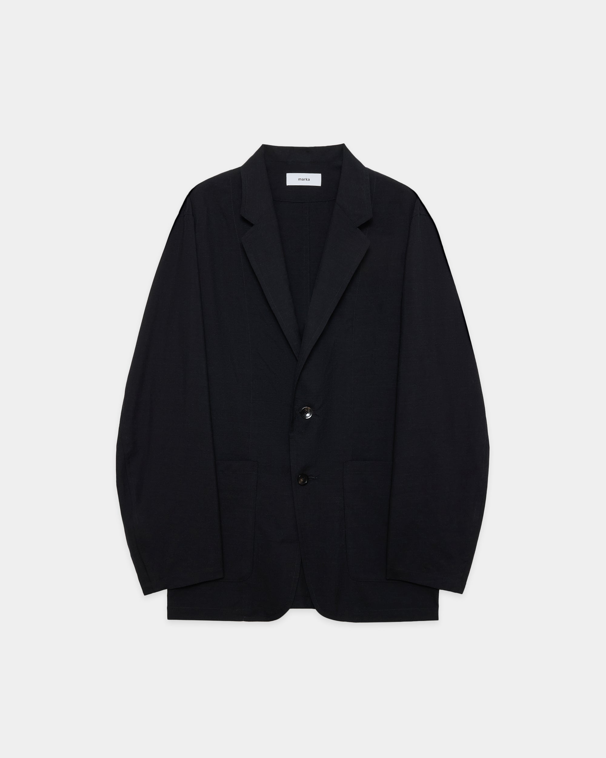 2/72ウールトロピカルワッシャー / ストロールアラウンドジャケット, Chambray Black