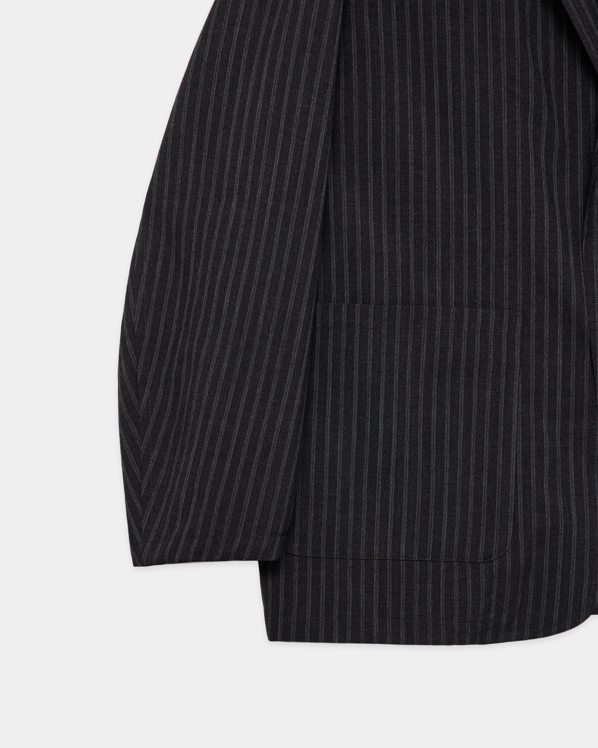 2/72ウールトロピカルワッシャー / ストロールアラウンドジャケット, Gray Stripe