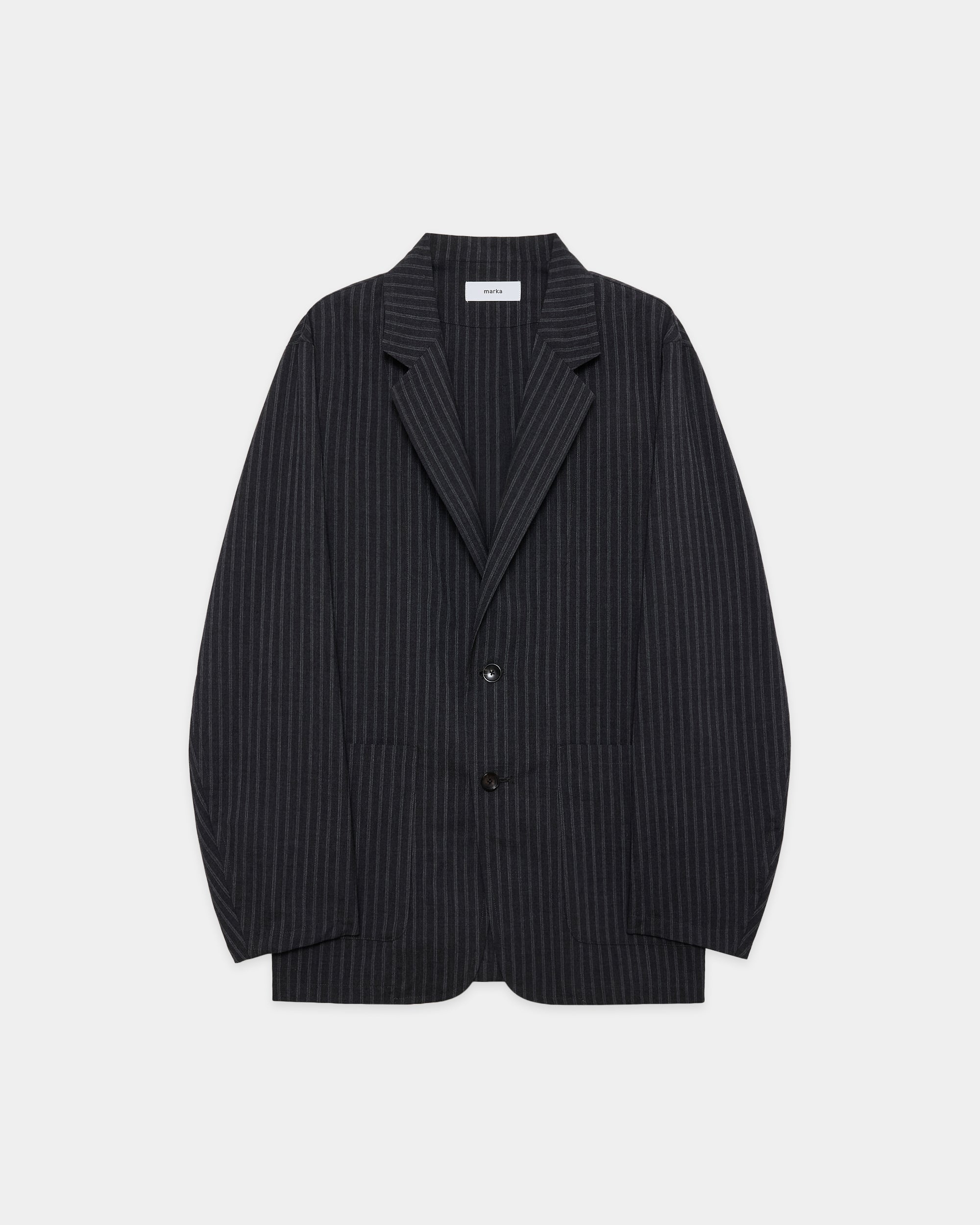 2/72ウールトロピカルワッシャー / ストロールアラウンドジャケット, Gray Stripe