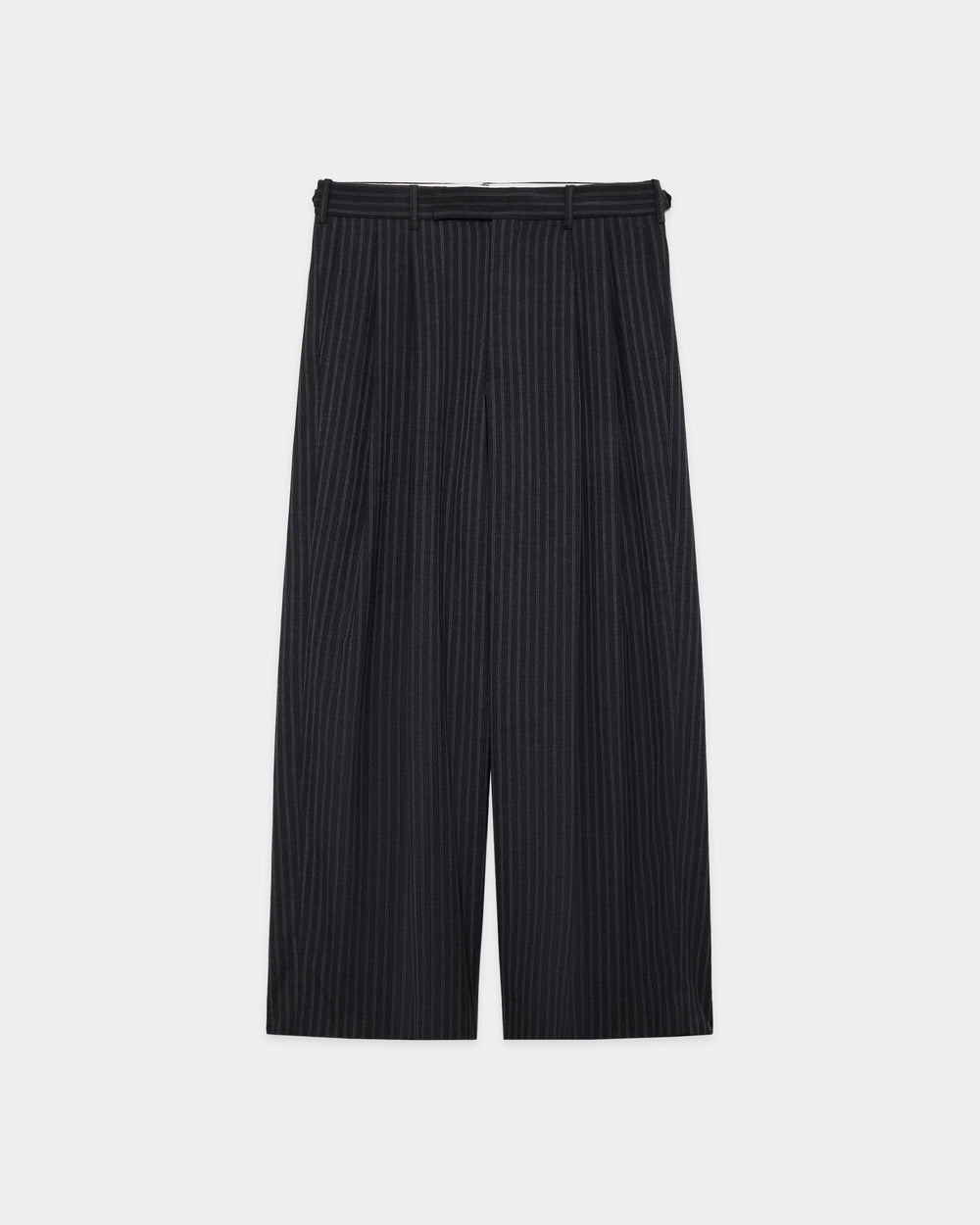 2/72ウールトロピカルワッシャー / ツータックバギートラウザーズ, Gray Stripe