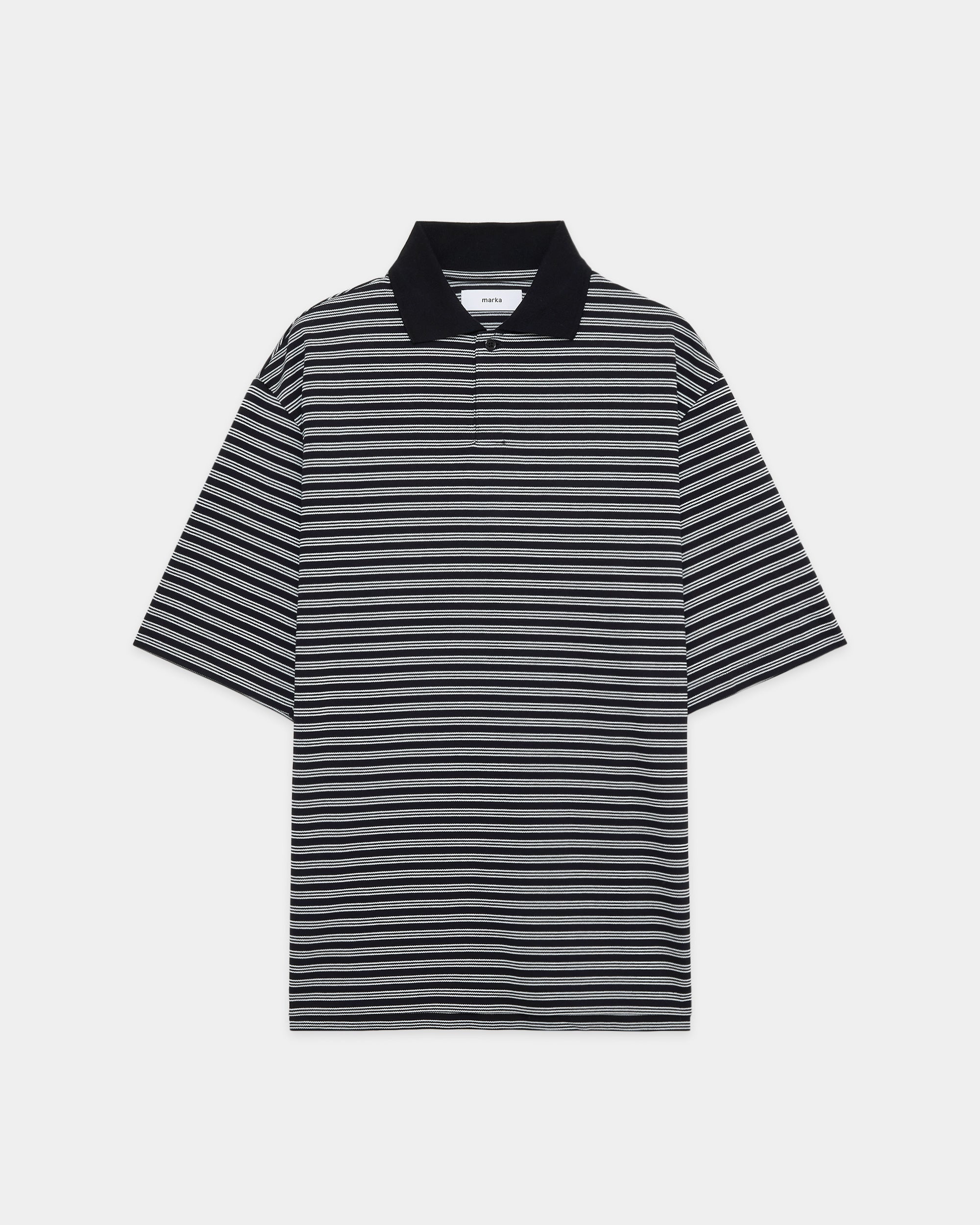 オーガニックコットン強燃ドライカノコ / ワンボタンTeeS/S, Black Border