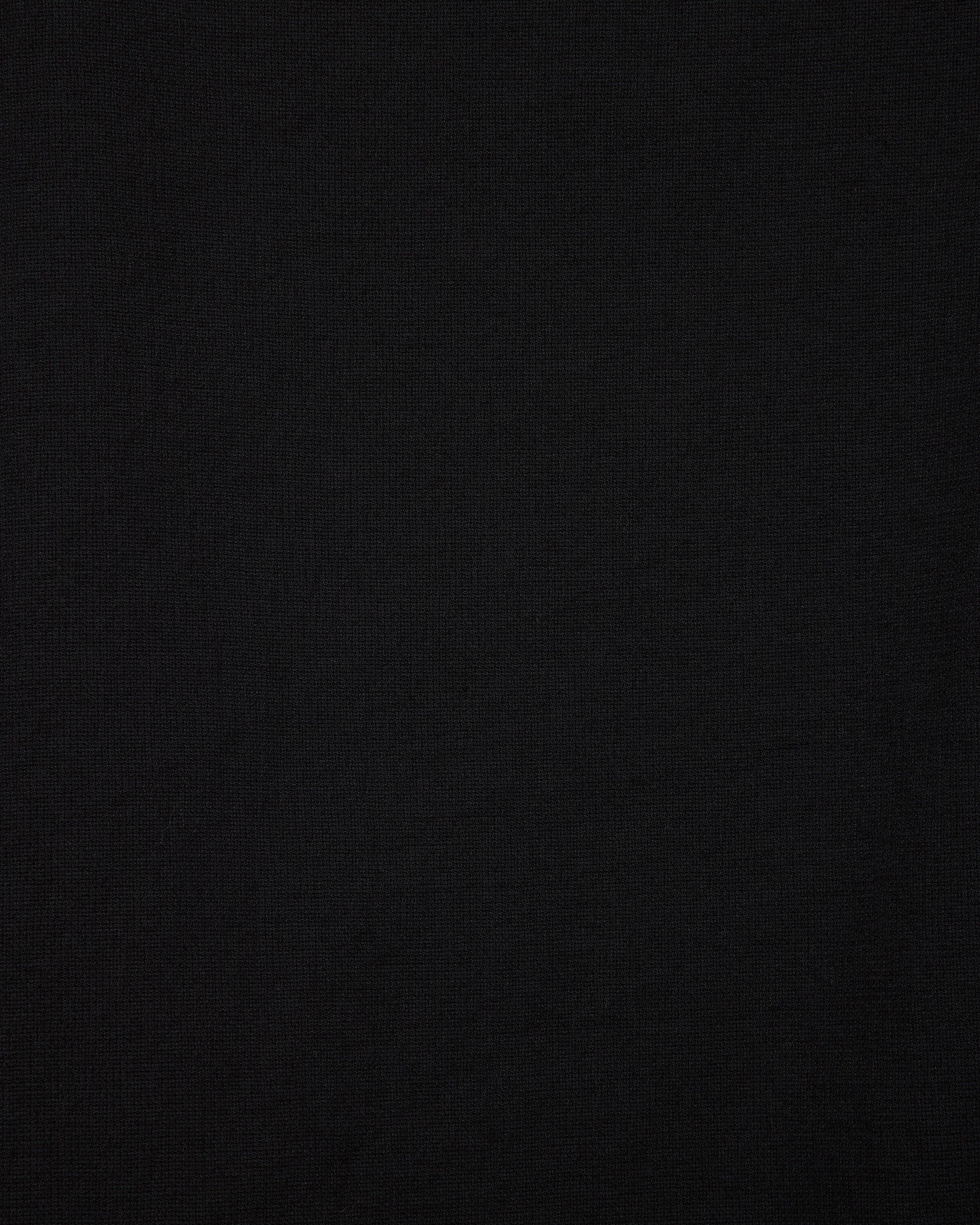 オーガニックコットン強撚ドビークロス / オープンカラーS/Sシャツ, Black