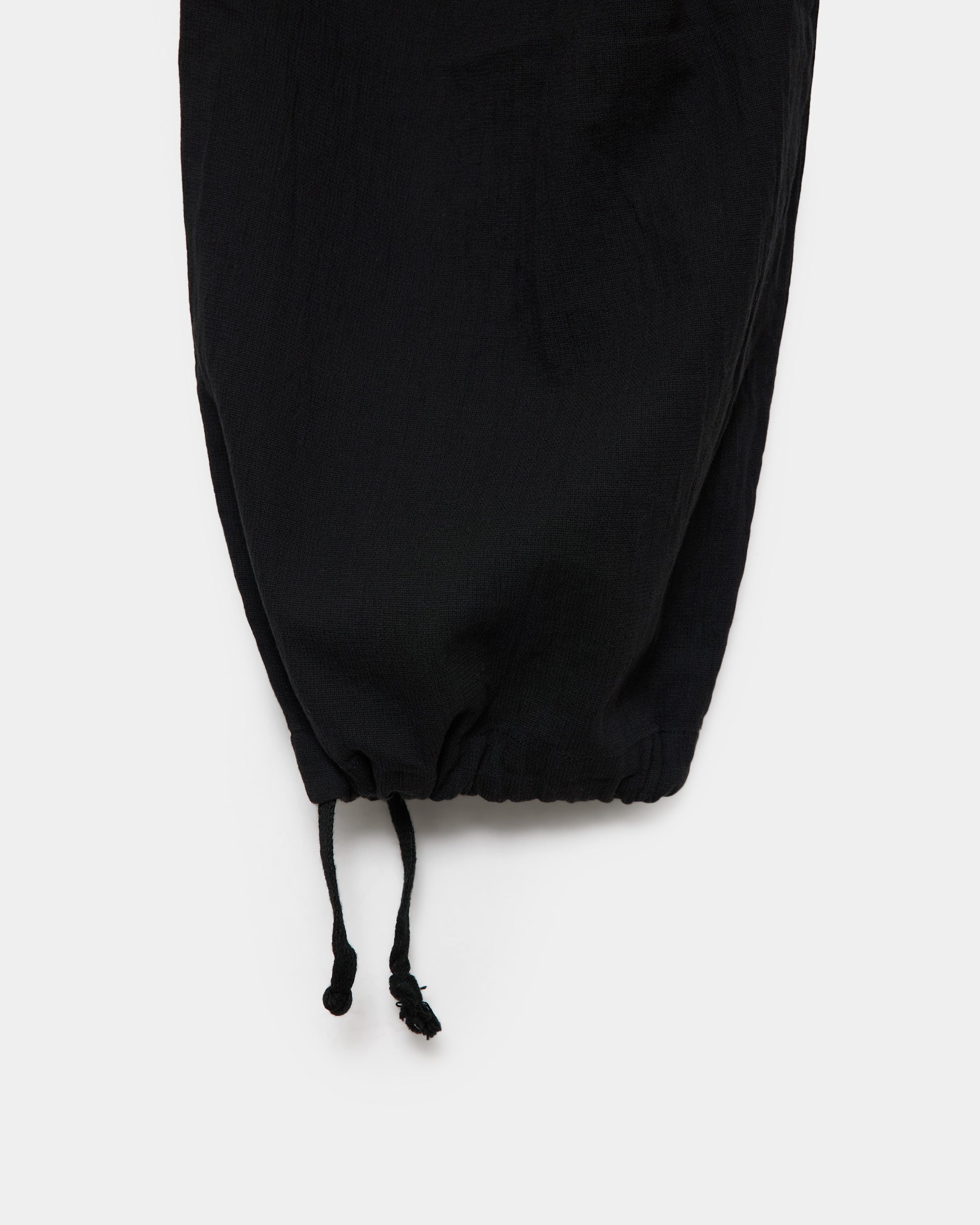 オーガニックコットン強撚ドビークロス / ニータックパンツ, Black