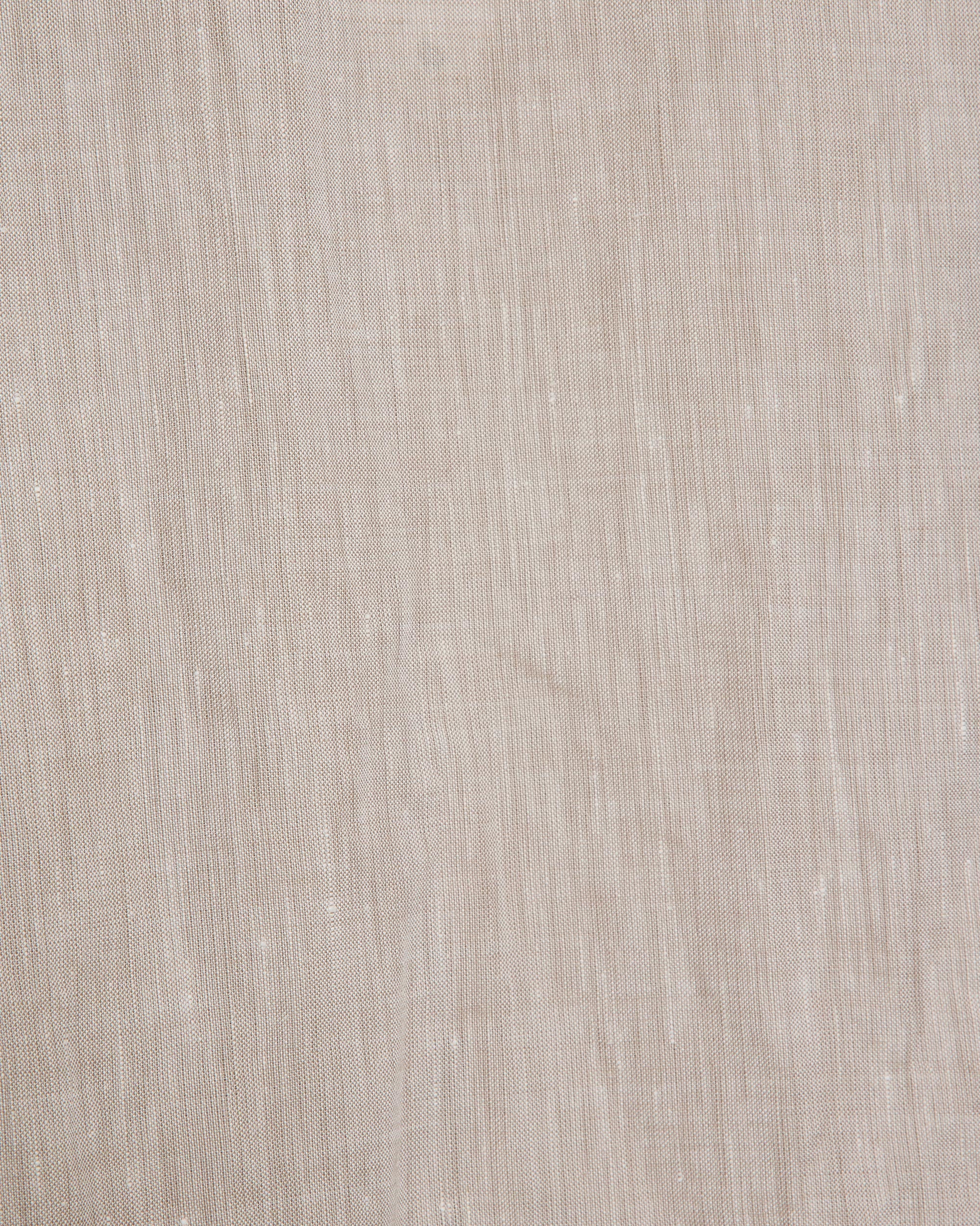 リネンラミーシャンブレー / バンドカラーシャツ, Beige