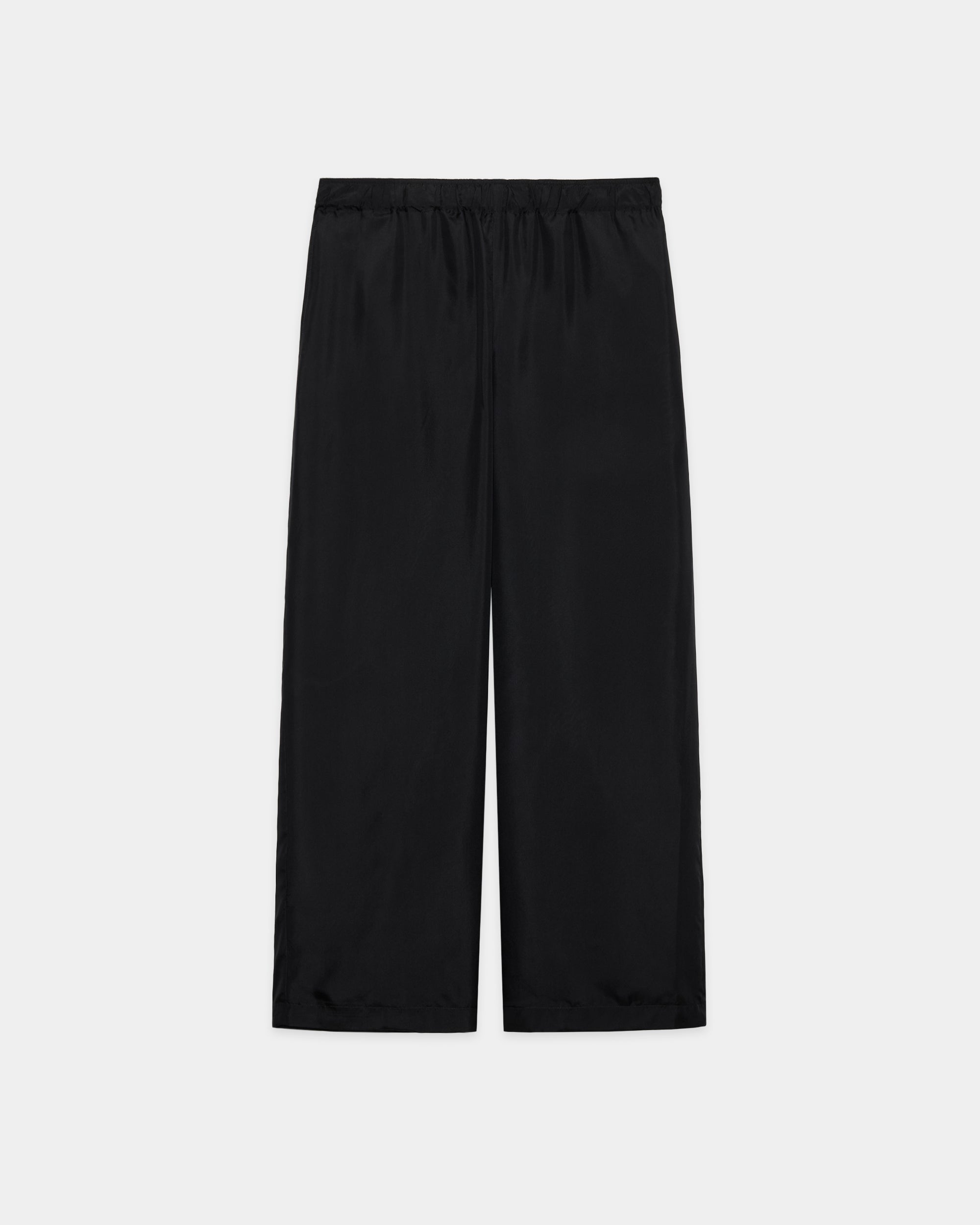 マーボー0388　OUTとバウンサー 8匁シルク羽二重 / ワイドレッグイージーシルクパンツ, Black Brown