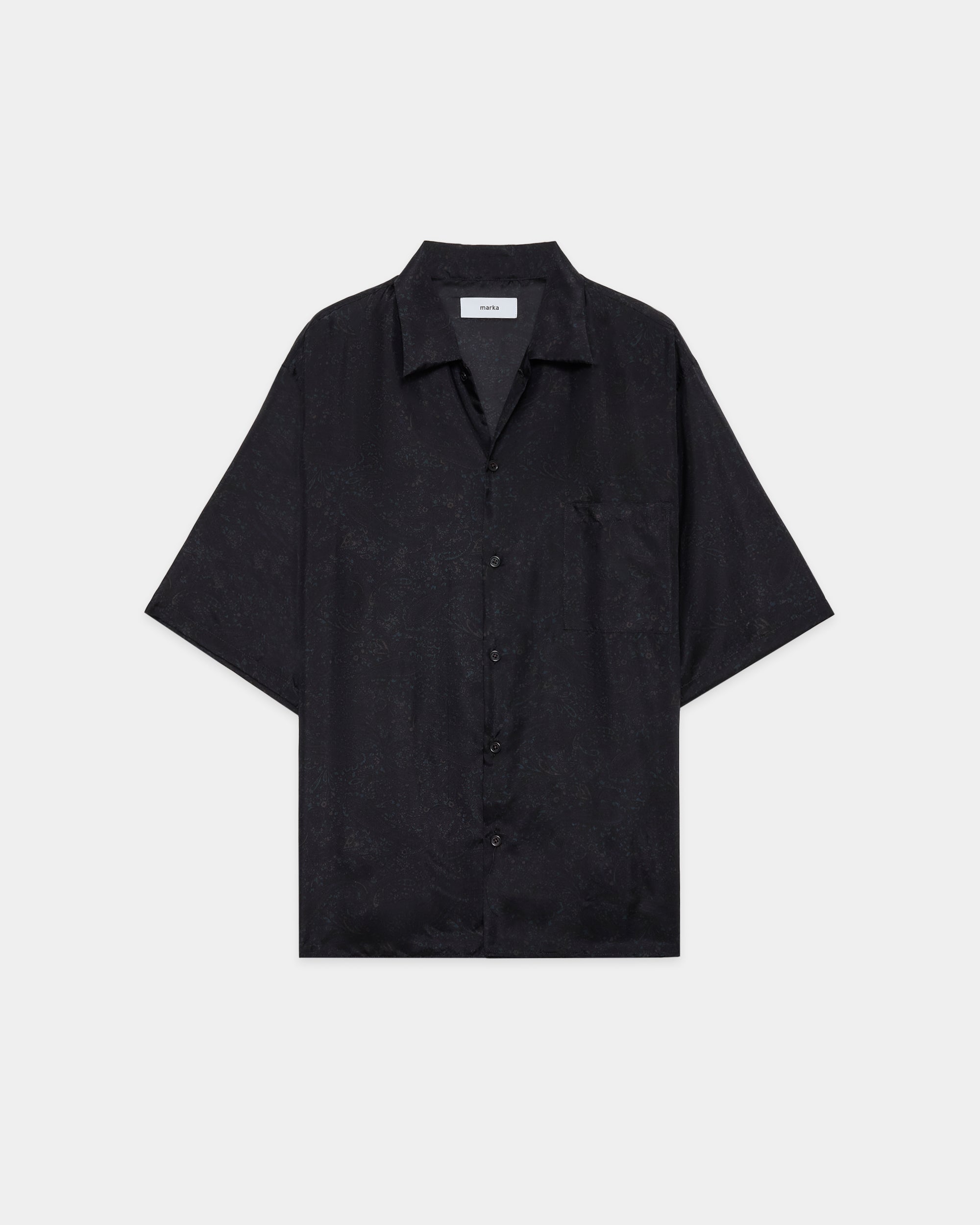 8匁シルク羽二重 / シルクオープンカラーS/Sシャツ, Paisley – MARKAWARE