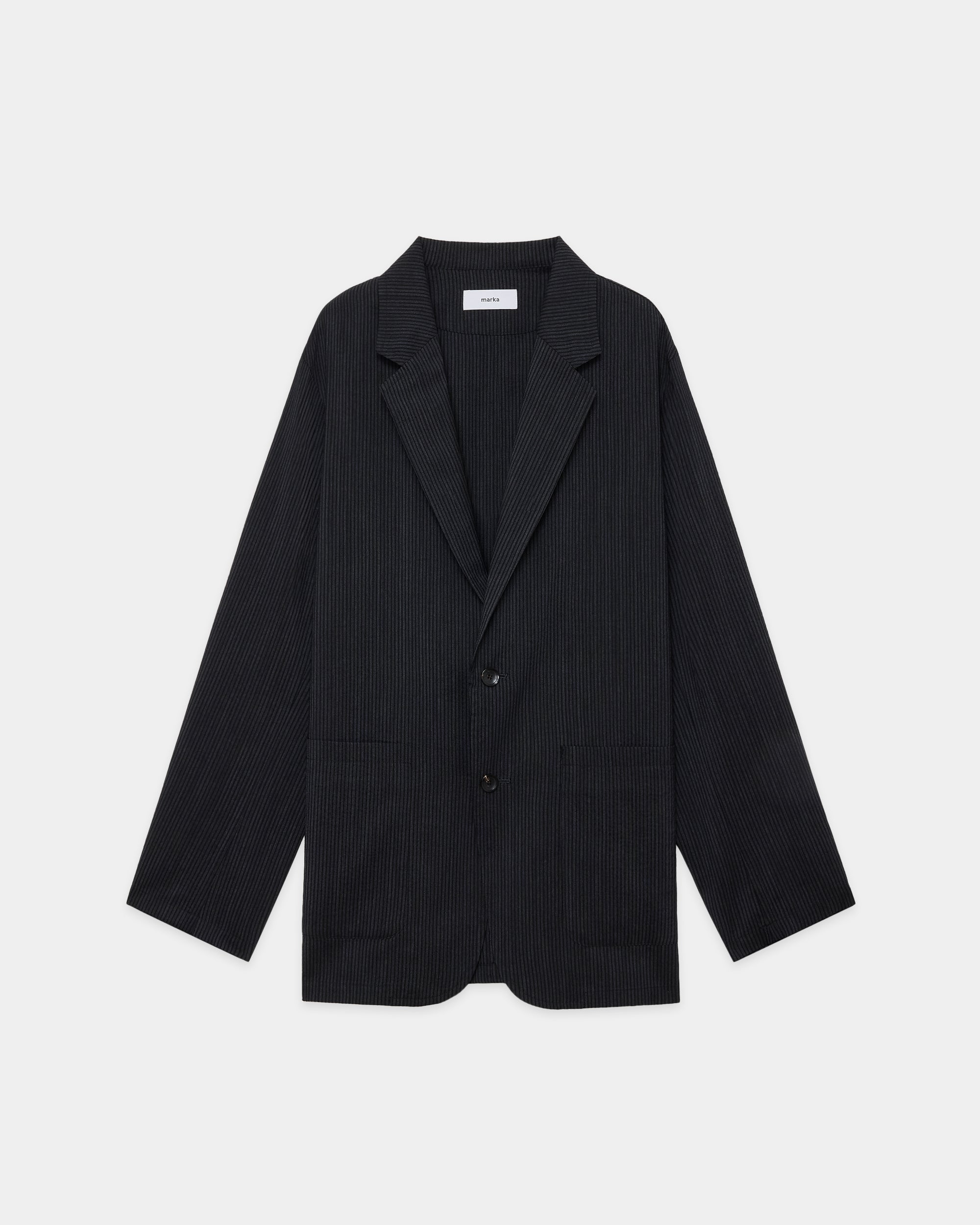 ウールシアサッカー / ストロールアラウンドジャケット, Black X Gray
