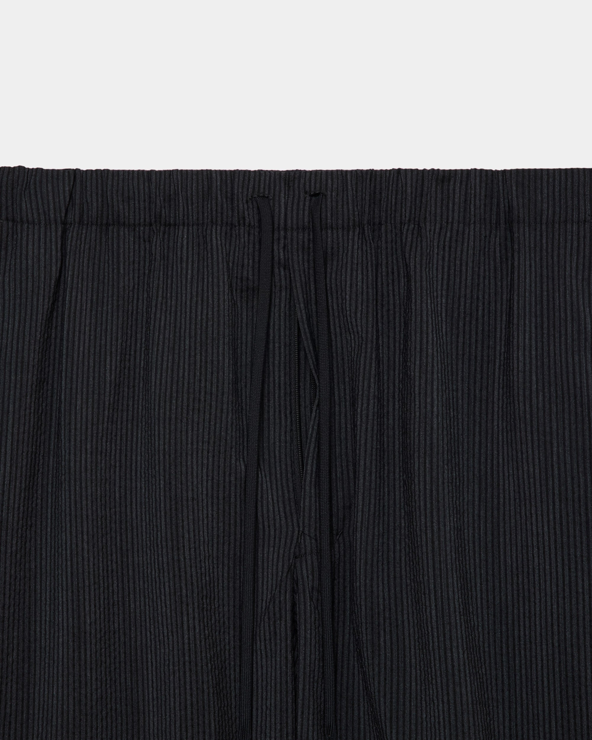 ウールシアサッカー / ワイドシリンダーフィットイージーパンツ, Black X Gray