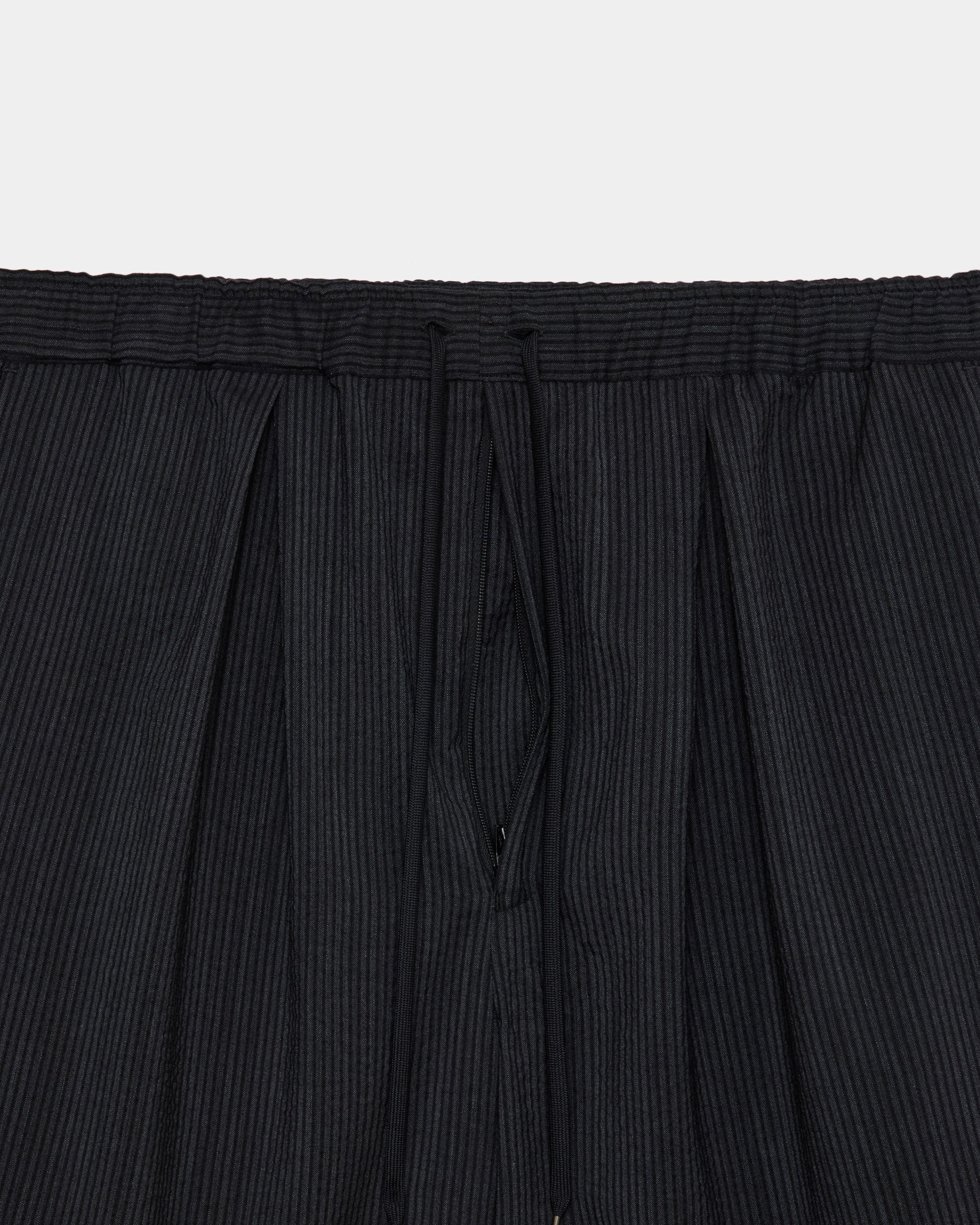 ウールシアサッカー / ダブルタックショーツ, Black X Gray