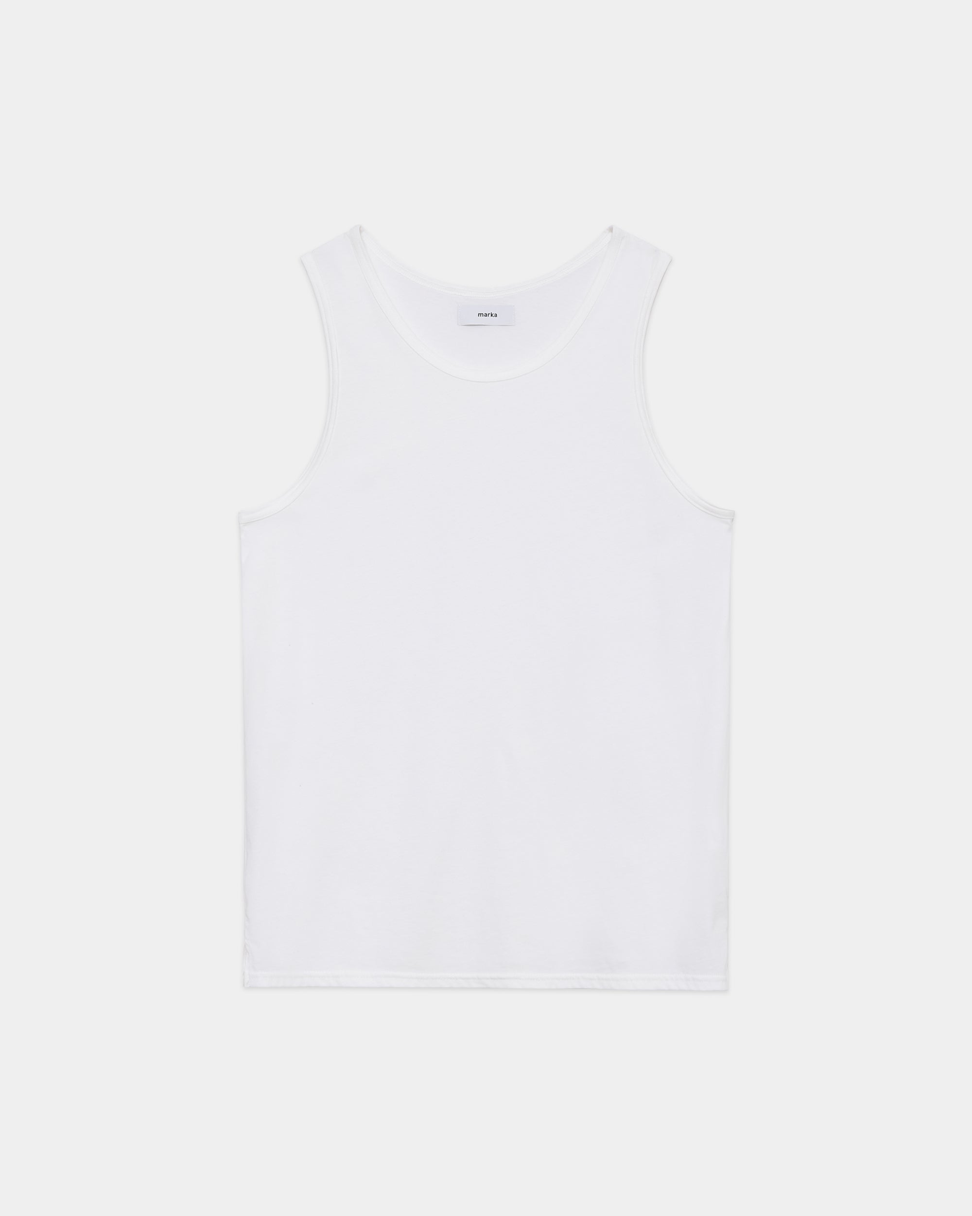 オーガニックコットン72/2強燃天竺 / タンクトップ, White – MARKAWARE