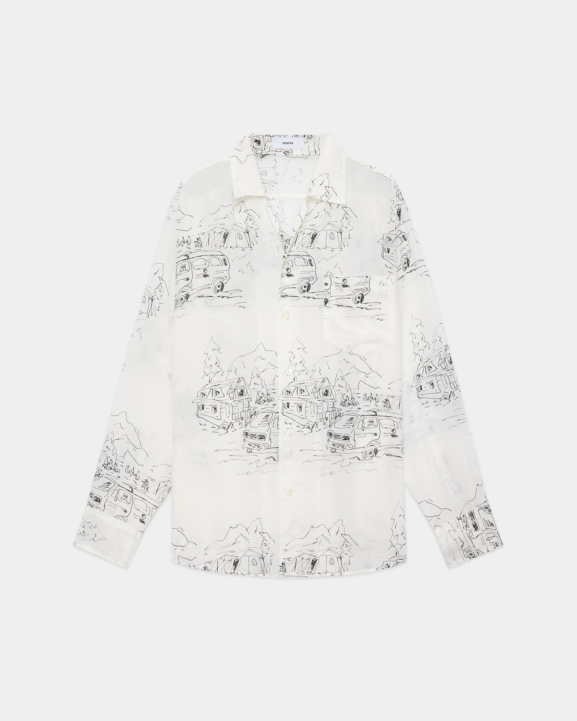 CARVEN イカット柄シルクブラウス ORIENTAL GATE】 シルクコットン薄手 ボータイブラウス | ネパール発