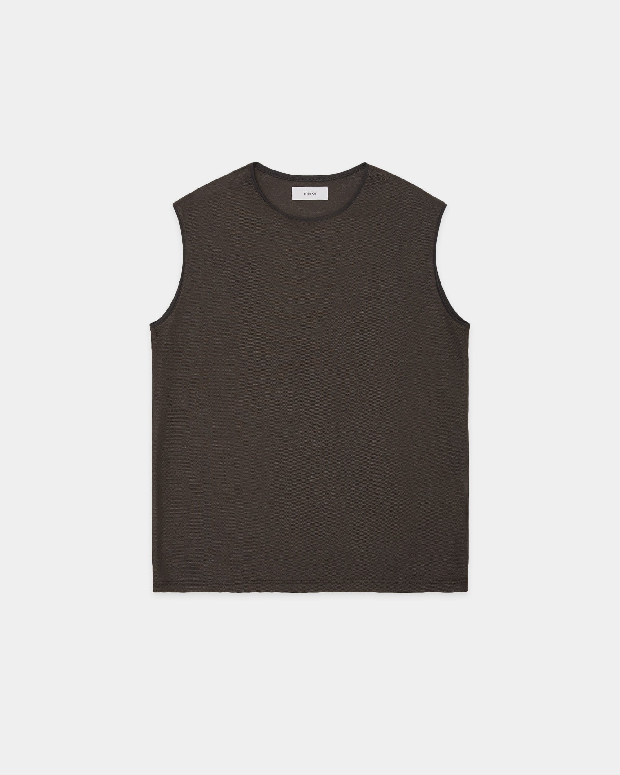 オーガニックコットンラミーカノコ / スリーブレスTee, Gray