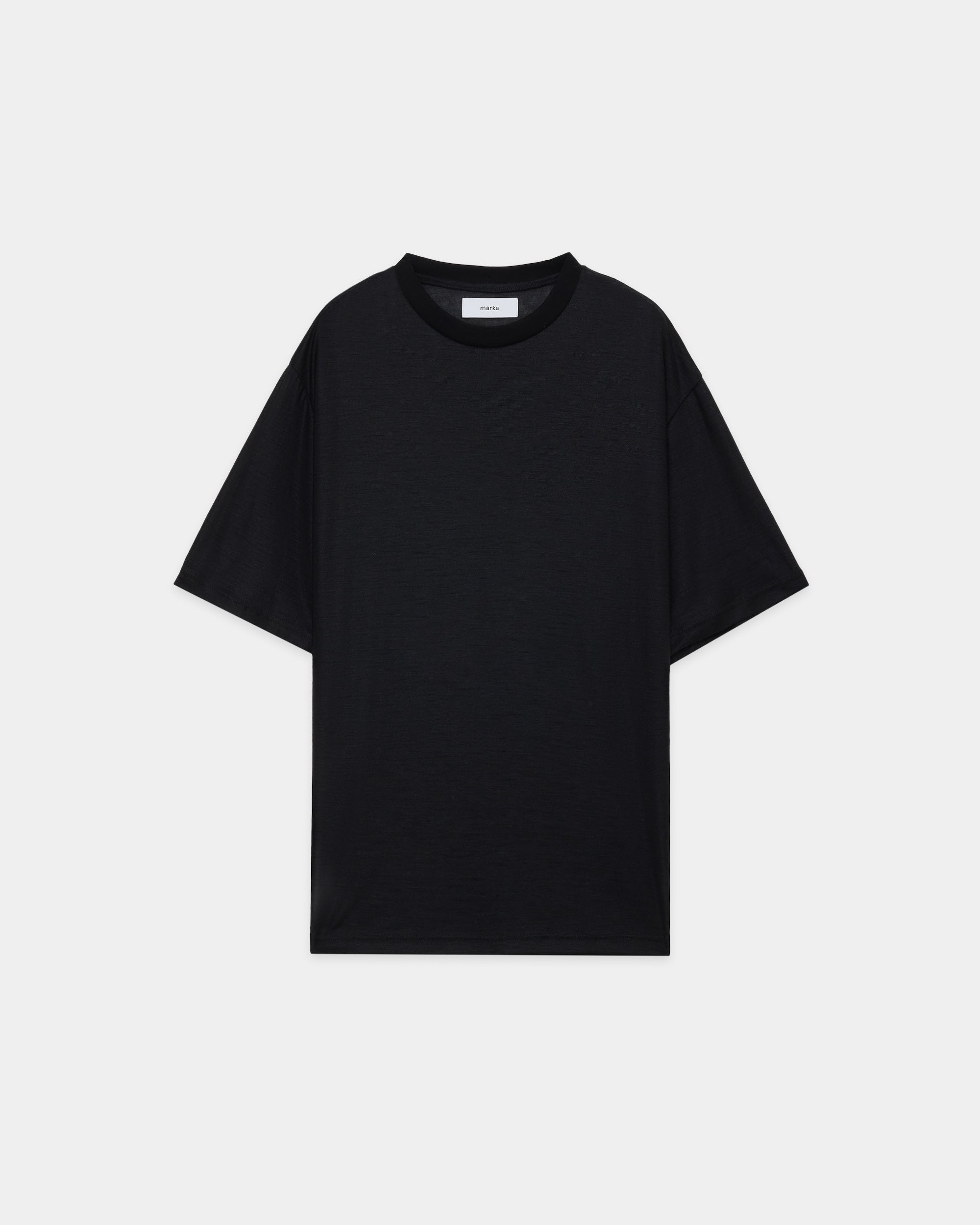 ラミー天竺 / クルーネックTee, Black