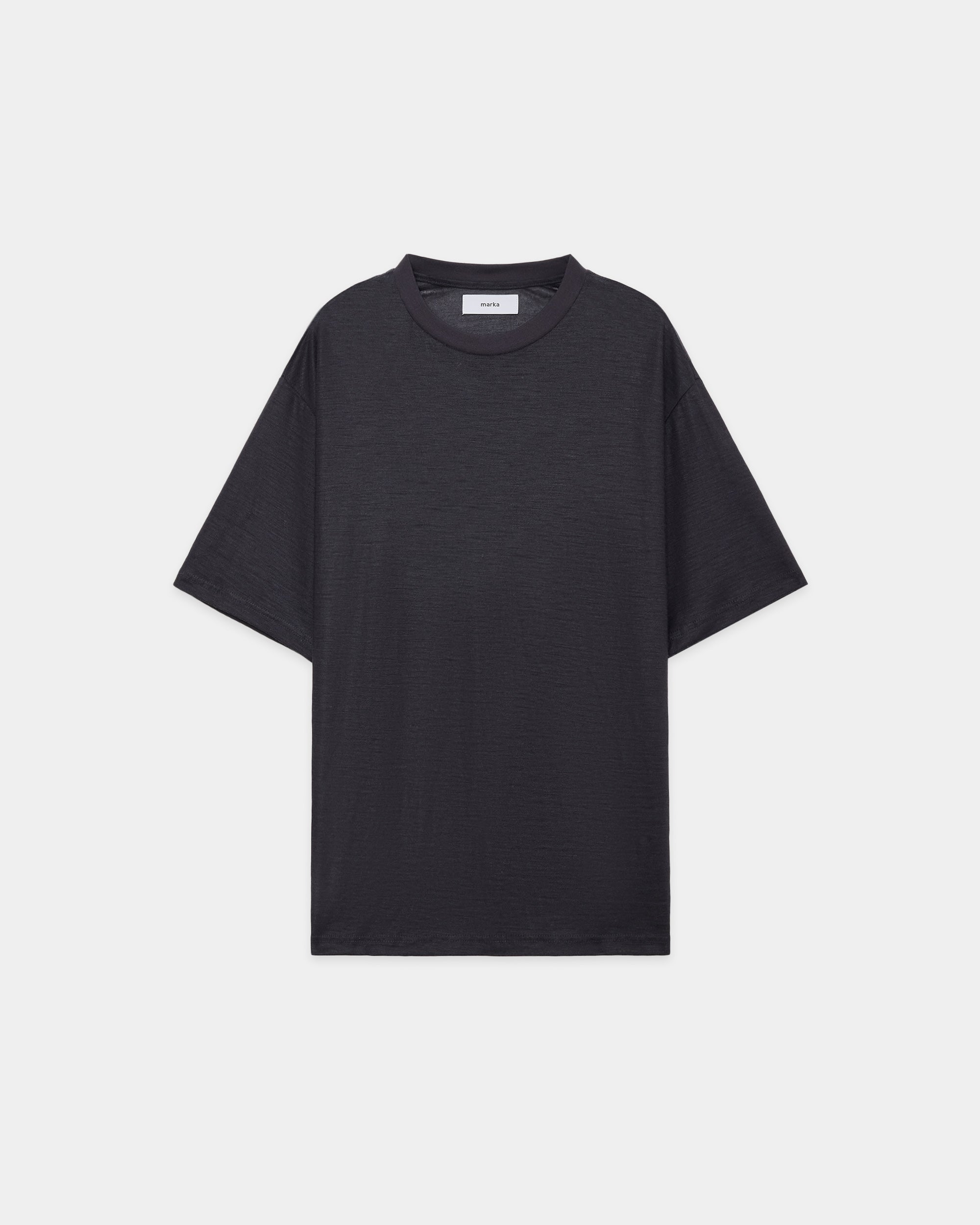 ラミー天竺 / クルーネックTee, Black