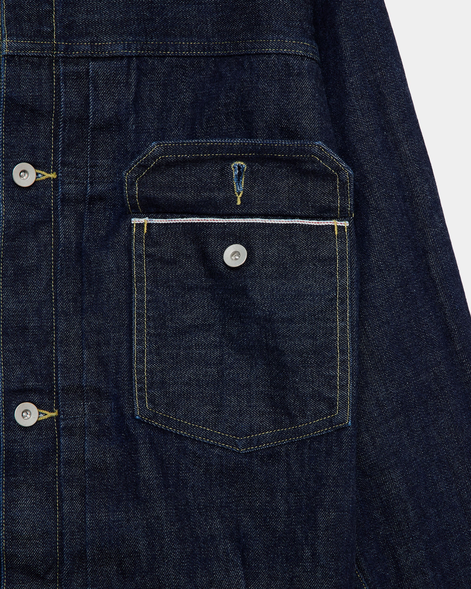 Organic Cotton 13.5oz Selvedge Denim / Type-1 Denim Jacket, Indigo