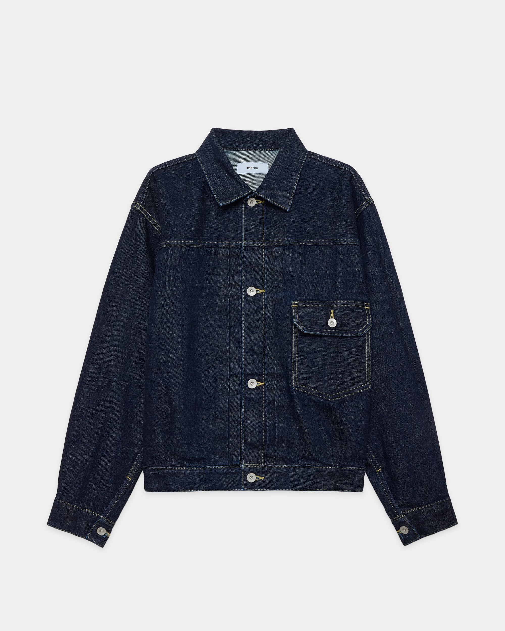 ジャケット・アウター Text INDIGO DENIM JACKET markaware Organic Cotton 13.5oz Selvedge Denim / Type-1 Denim Jacket, Indigo