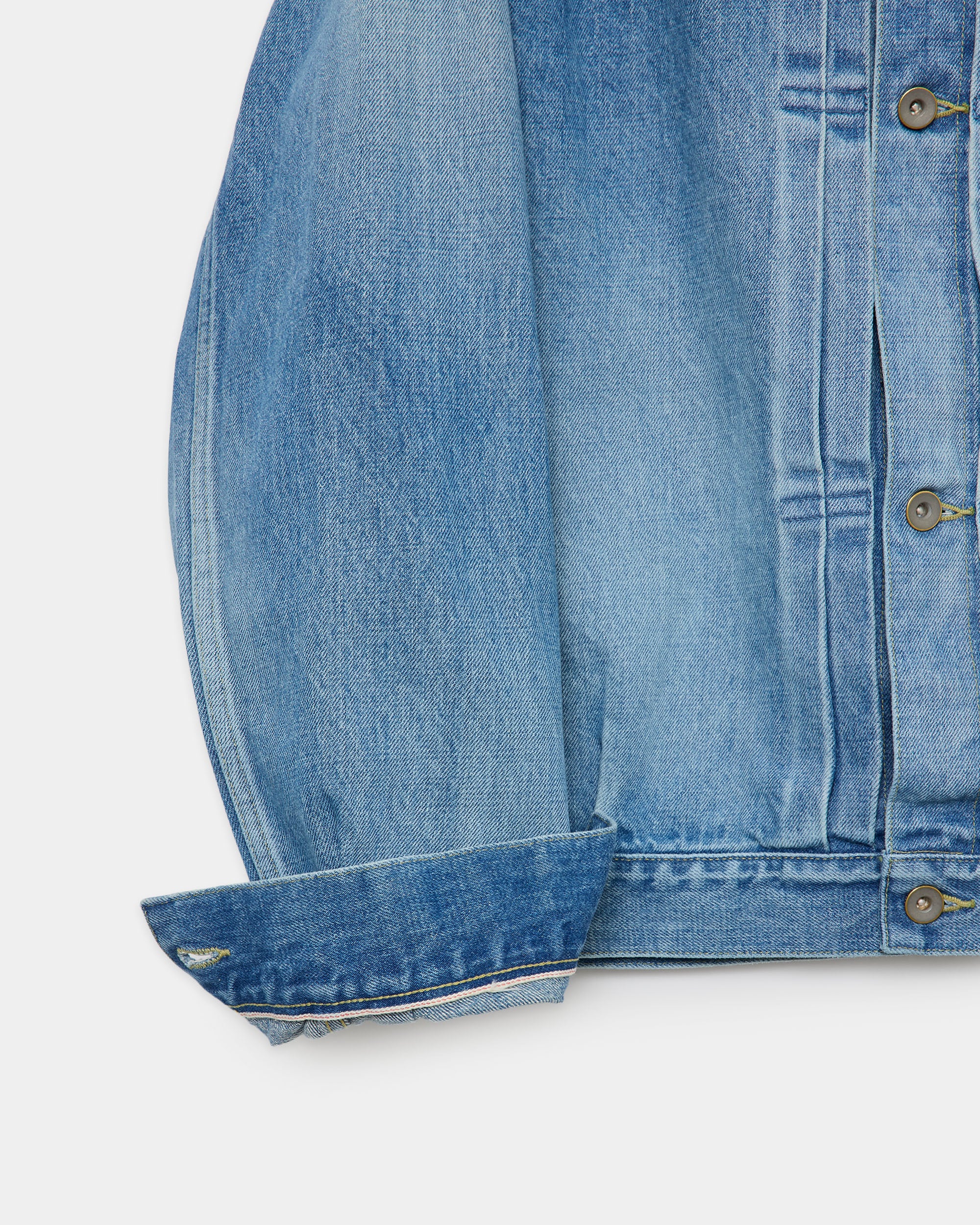 Organic Cotton 13.5oz Selvedge Denim / Type-1 Denim Jacket, Indigo V.W