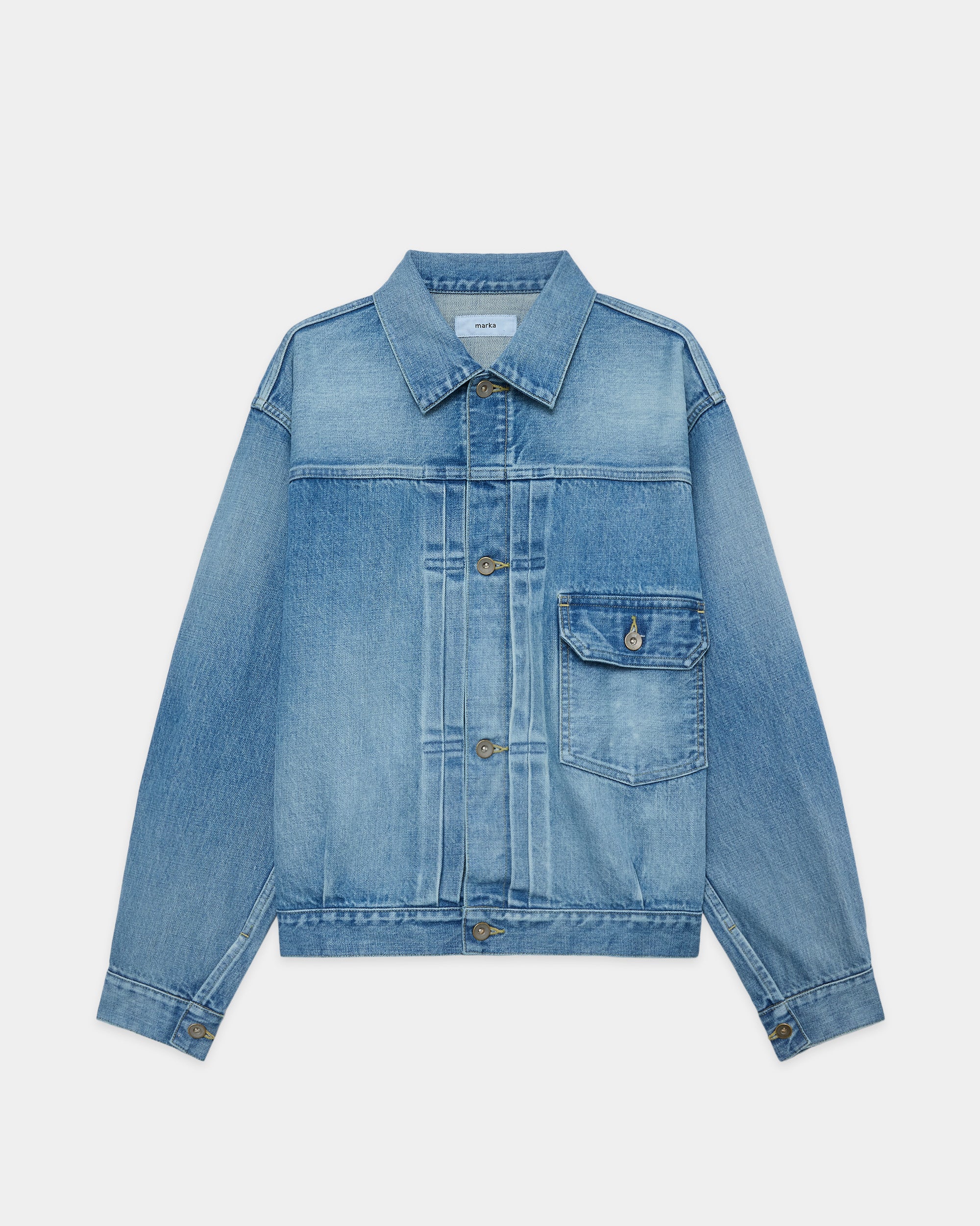 Organic Cotton 13.5oz Selvedge Denim / Type-1 Denim Jacket, Indigo V.W
