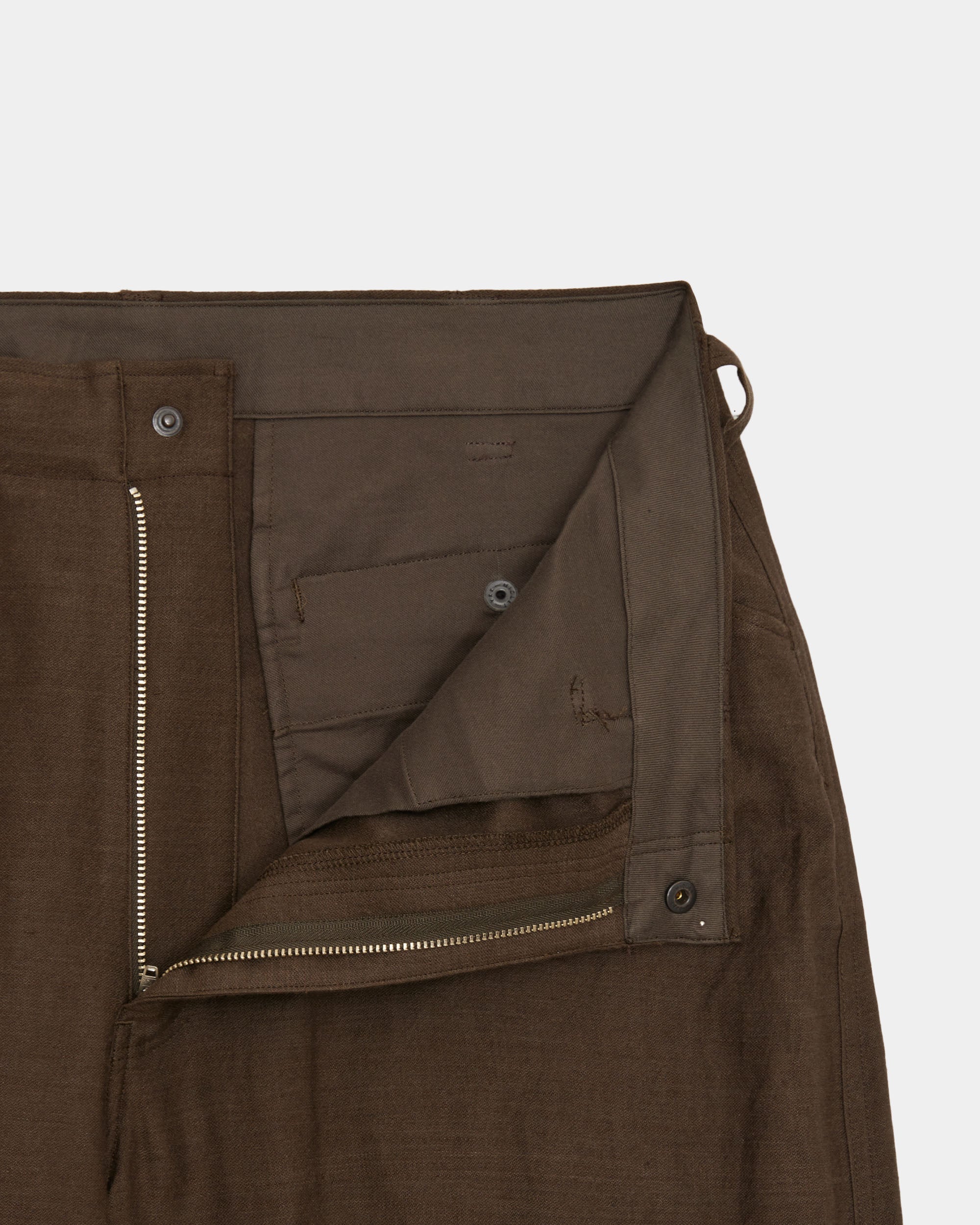 Wool/Linen Moleskin / Work Pants - Type Ben, Olive