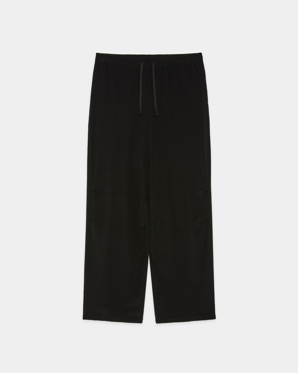 スーパー140sウォッシャブルウールパイル / タックドニートレーニングパンツ, Black