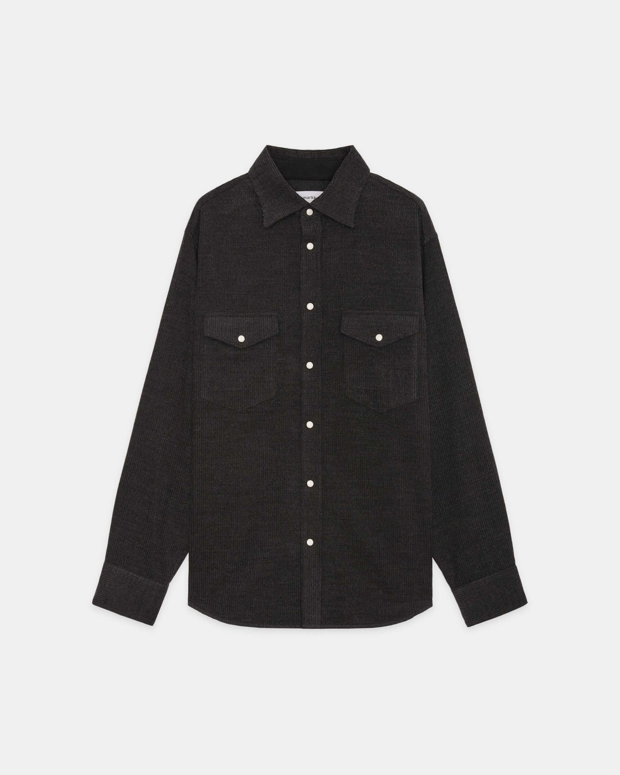 SUPER120s ウールコーデュロイ / カウボーイシャツ, Top Gray