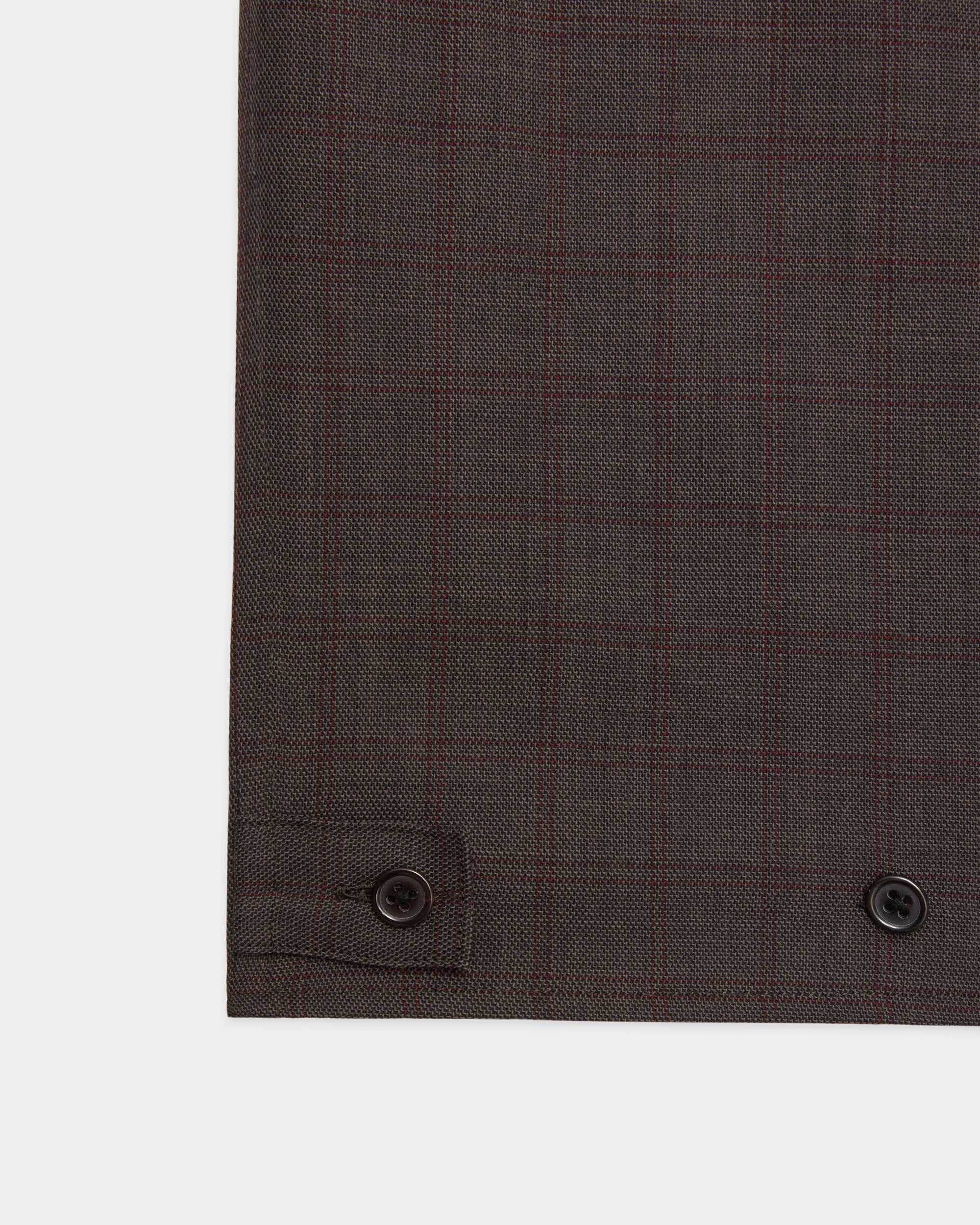 Rws Super 140s High Twist Serge / Open Collar L/S Shirt With Hem Tab