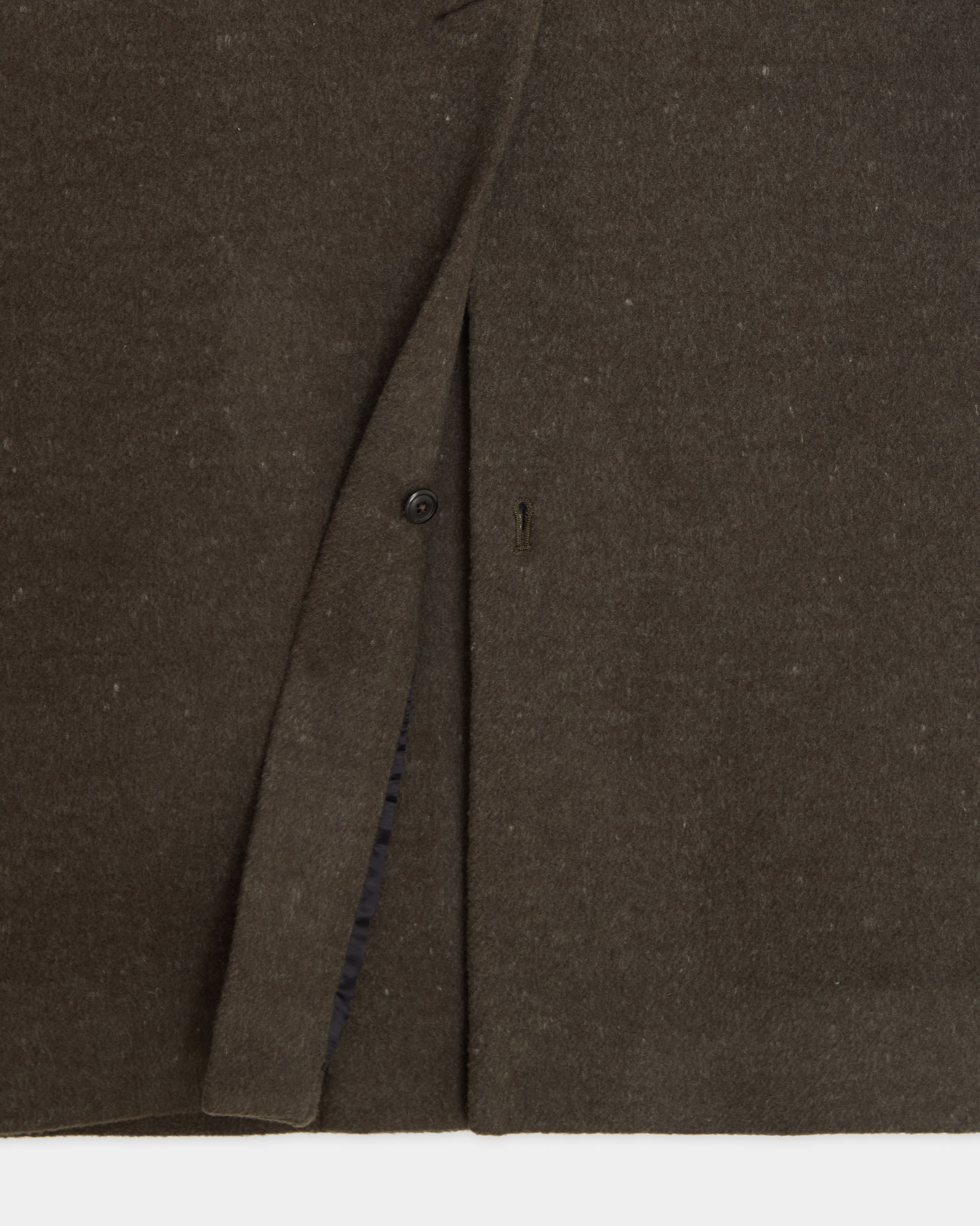 ウールシルクダブルクロス / ウォークアラウンドオーバーコート, Top Olive