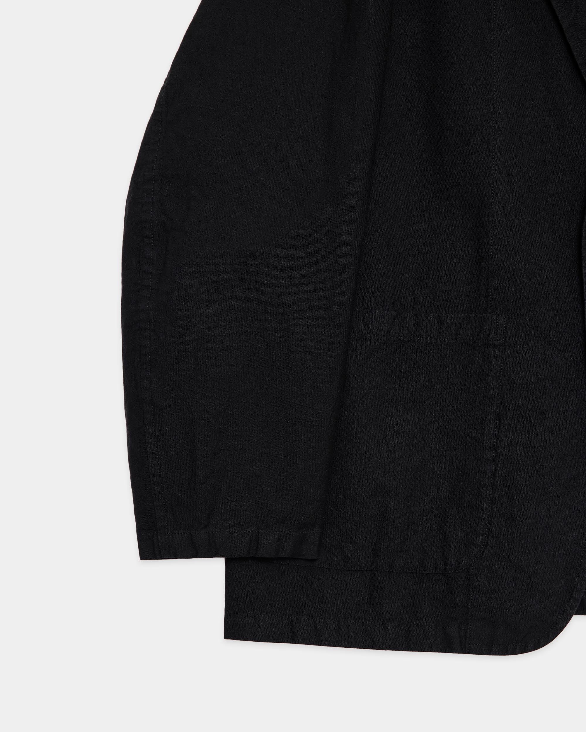 【PARKING別注】オーガニックコットン強撚ドビークロス / ストロールアラウンドジャケット, Black