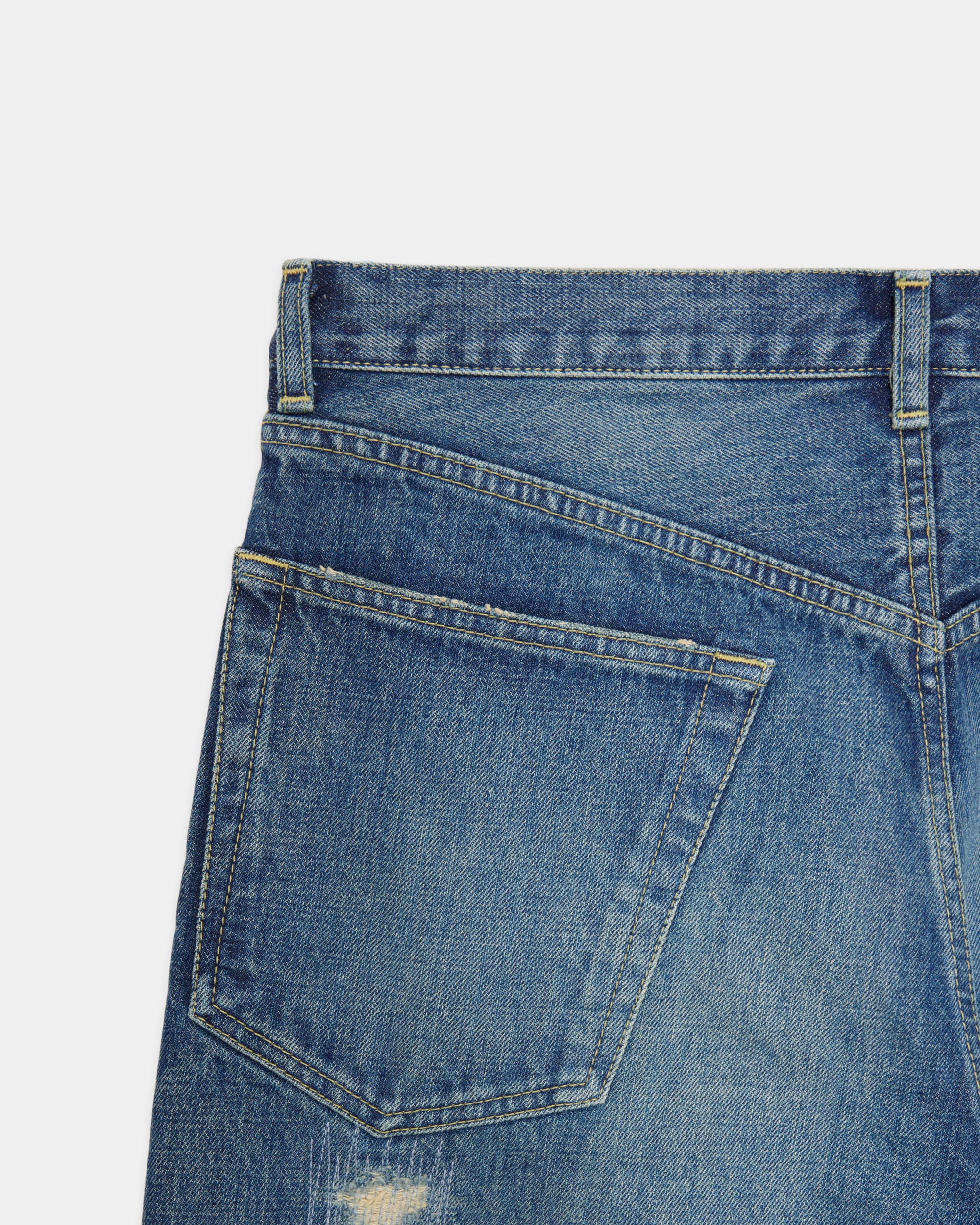 【PARKING別注】オーガニックコットン13.5ozセルビッジデニム / シリンダーフィットジーンズ, Indigo D&R