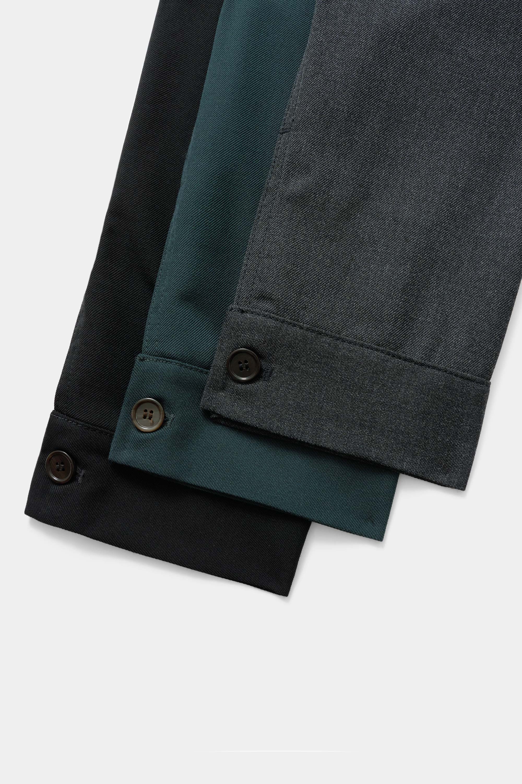 Organic Wool Survival Cloth Work Jacket, Charcoal Gray