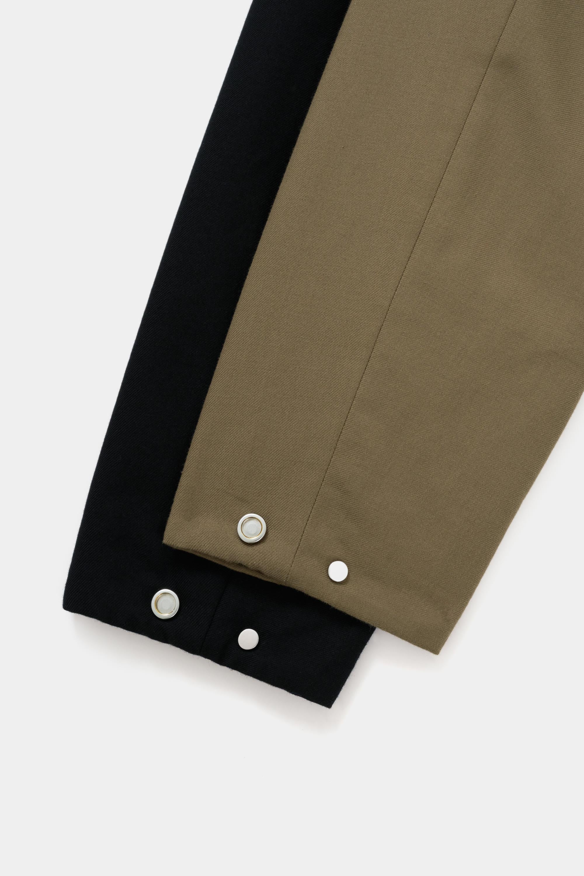 Organic Cotton X Organic Wool Twill Puffed Shirts Jacket, Khaki