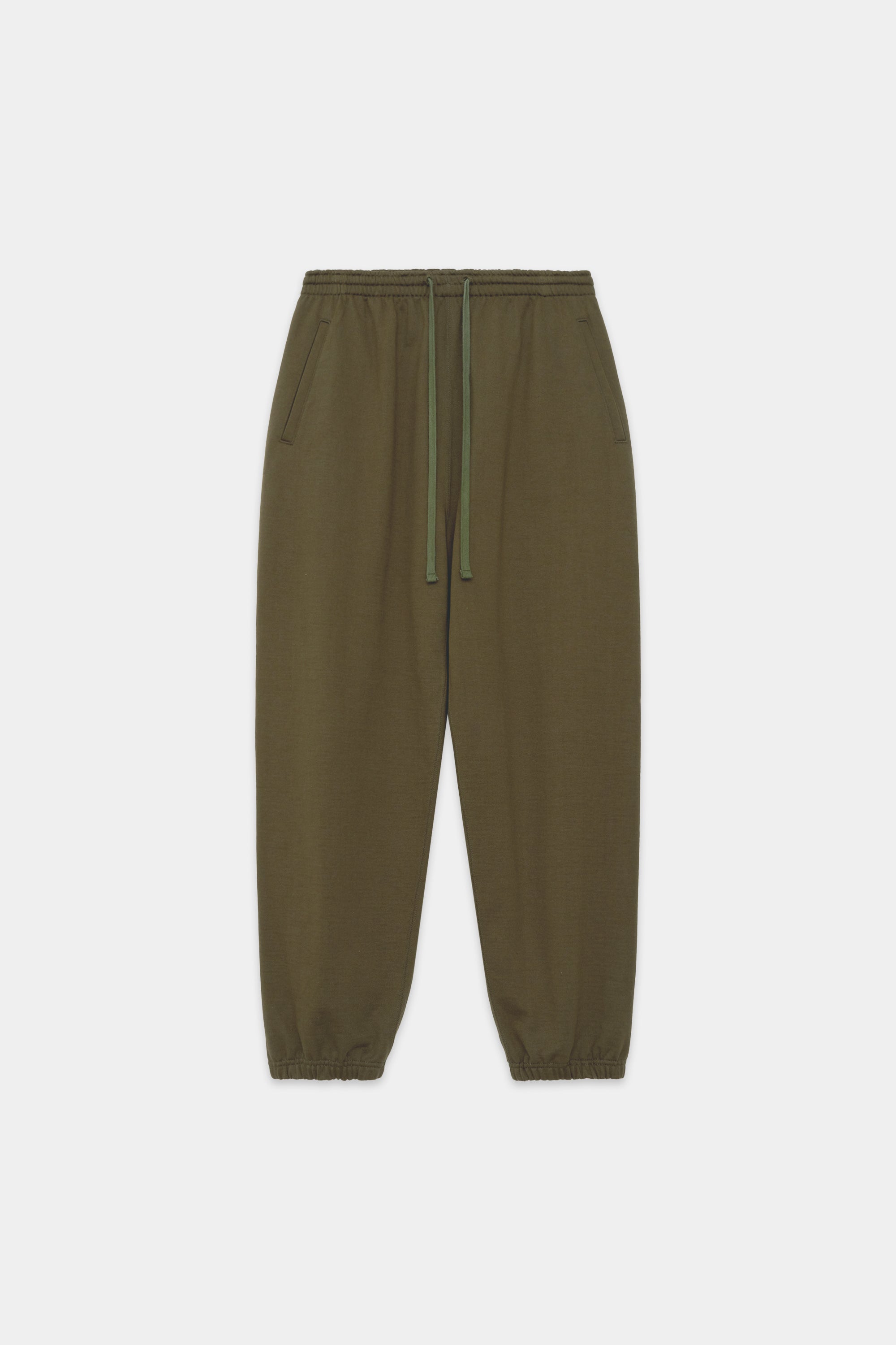 Organic Cotton Heavy Fleece Gym Pants, Olive Brown – MARKAWARE