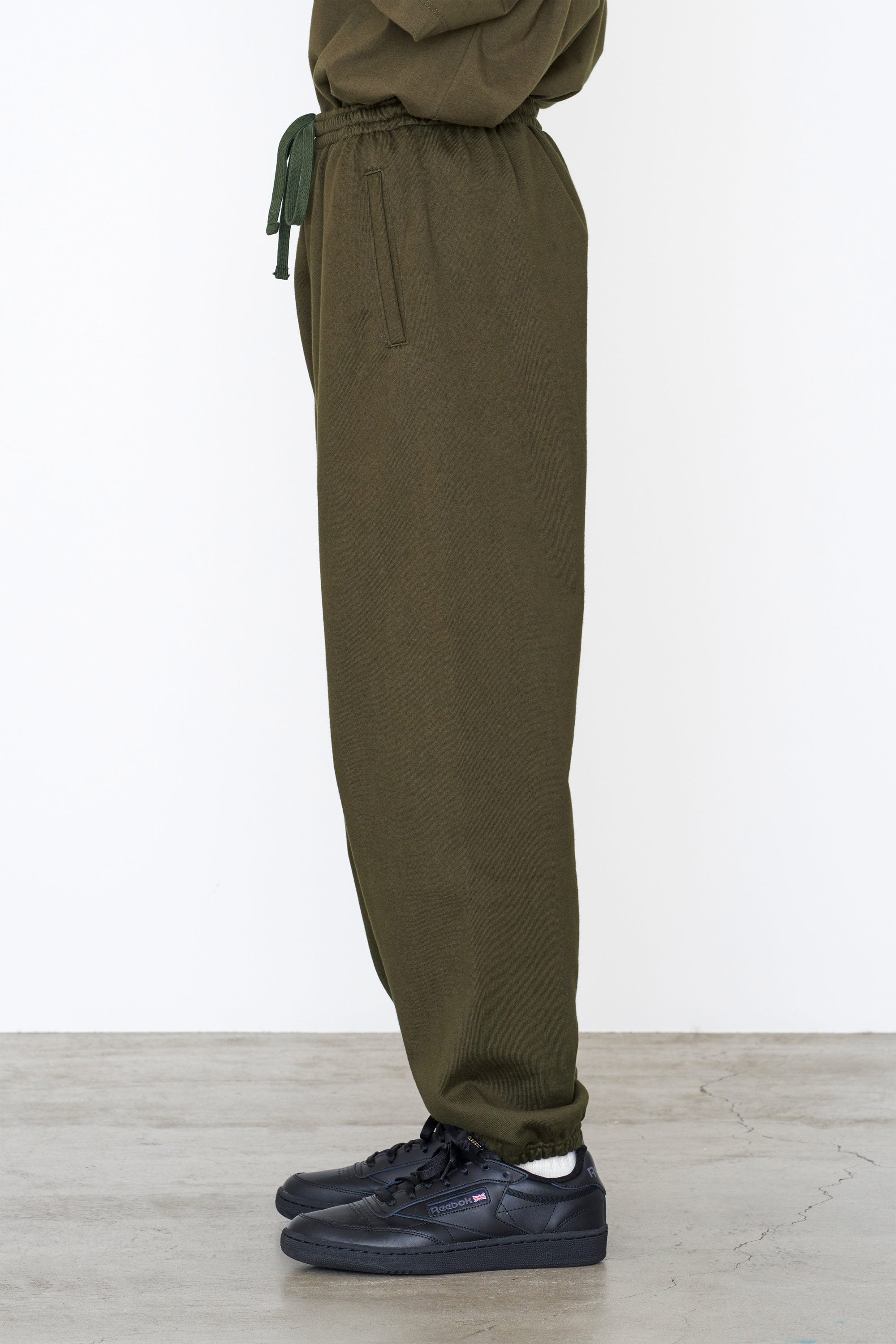 Long Workout Pants (Brown)-(Organic Cotton/Elastin)