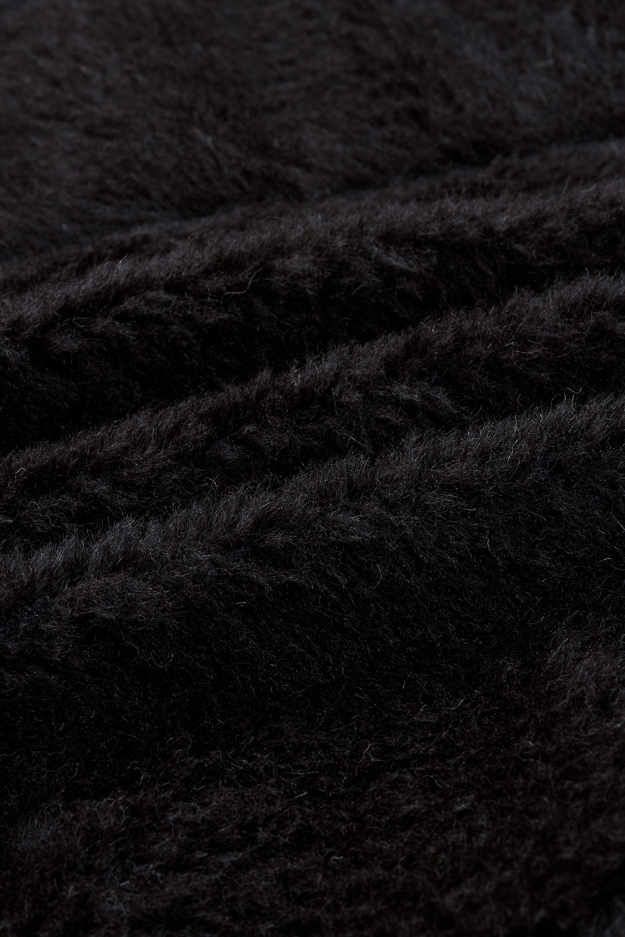 Natural Color Alpaca Fleece Sports Cardigan, Natural Black
