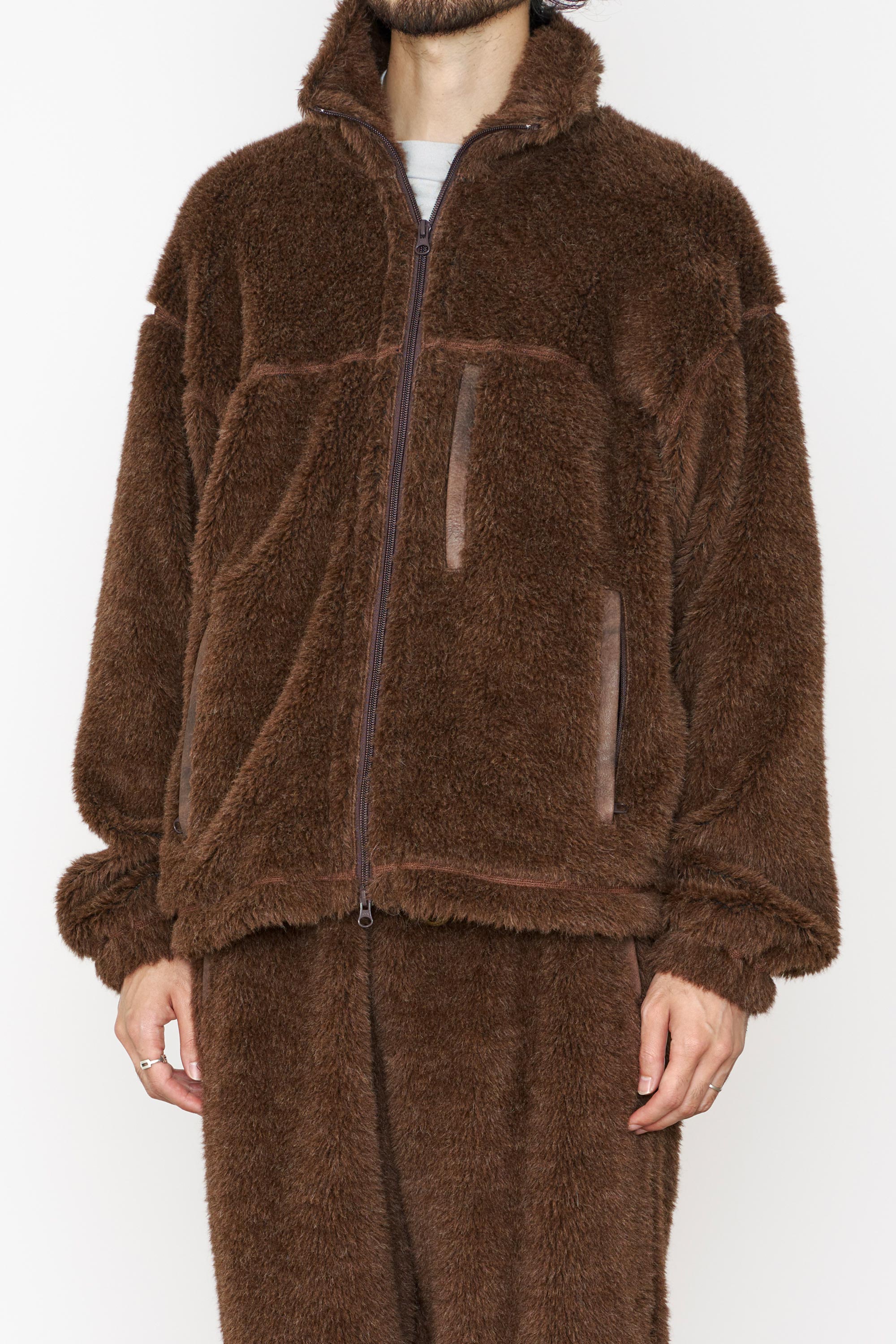 Natural Color Alpaca Fleece Sports Cardigan, Natural Brown – MARKAWARE