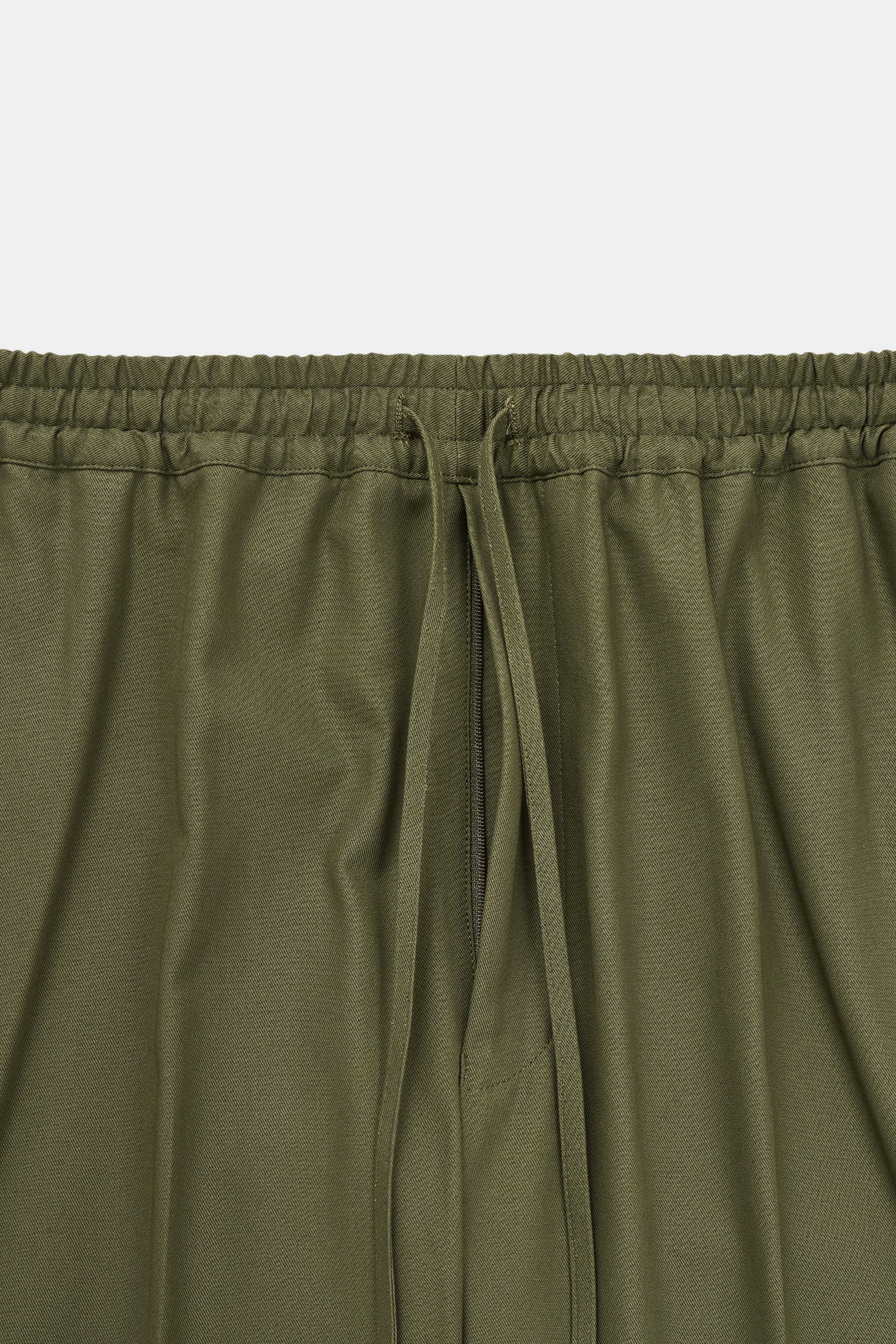 Organic Cotton Dry Twill Classic Fit Easy Pants, Olive